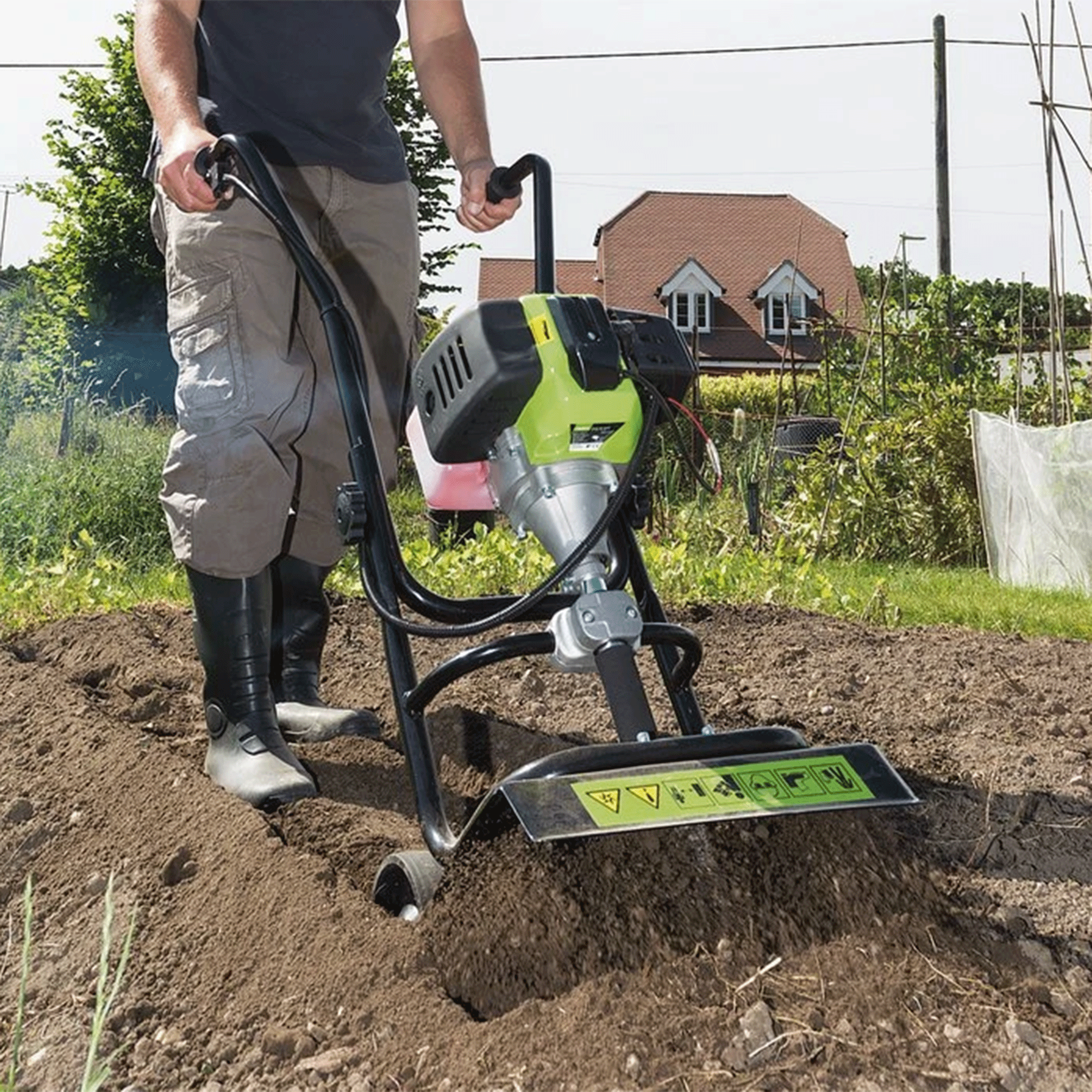 Draper 32329 Petrol Tiller & Garden Cultivator 42.7cc 3HP 320mm