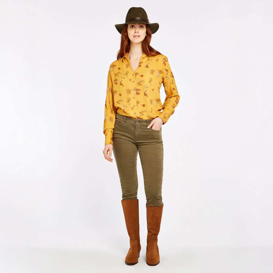 Dubarry Honeysuckle Ladies Pincord Jeans Dusky Green