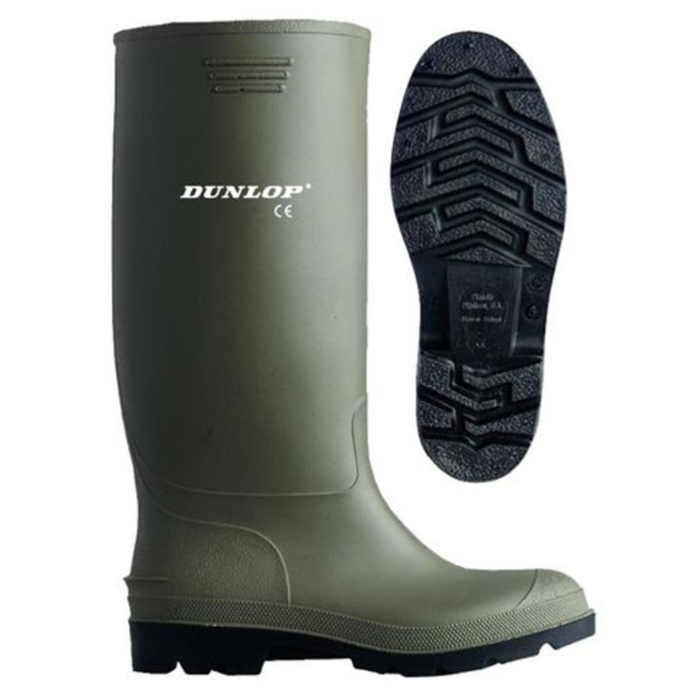 Dunlop Pricemaster Green PVC Wellington Boot 1