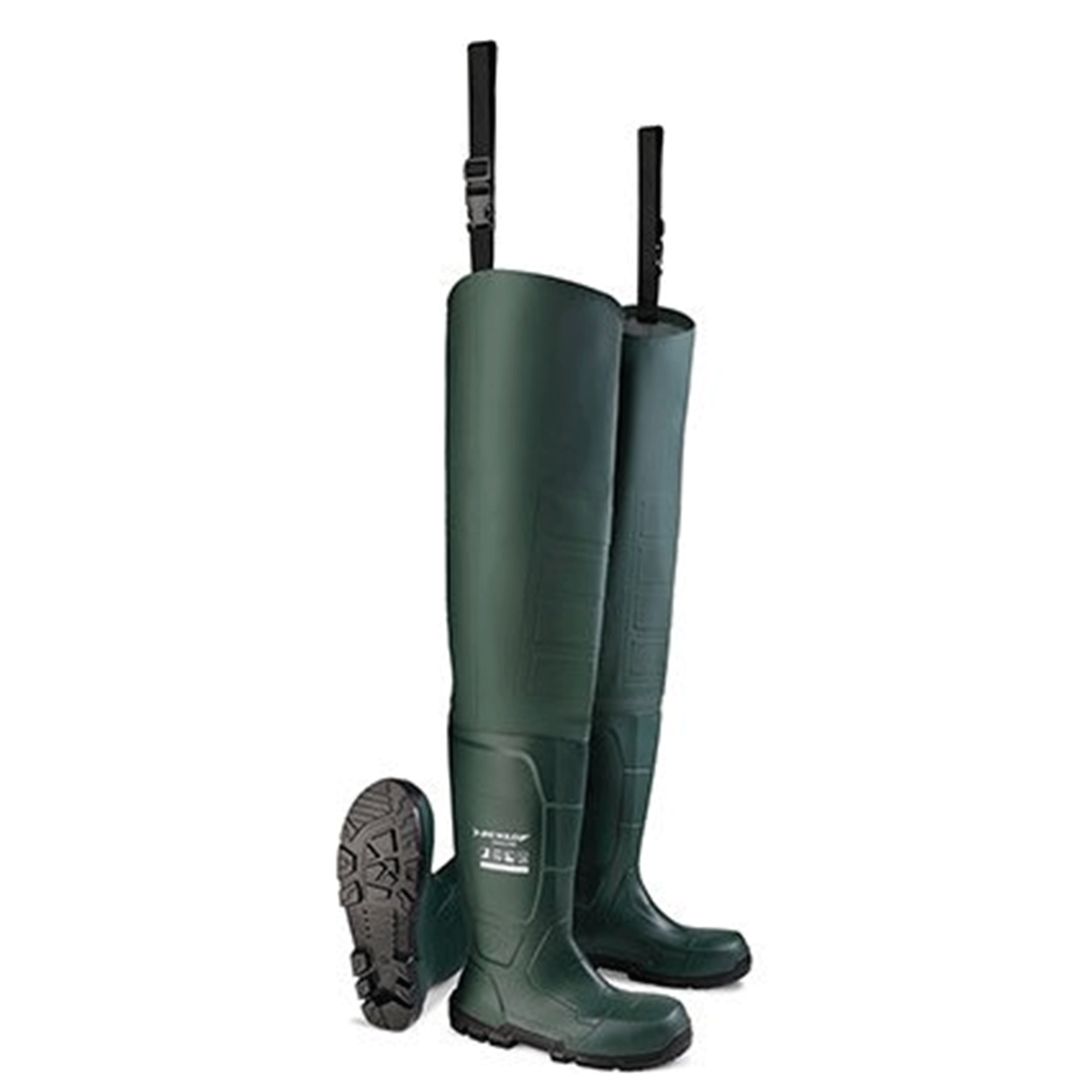 Dunlop Black PVC Thigh Waders