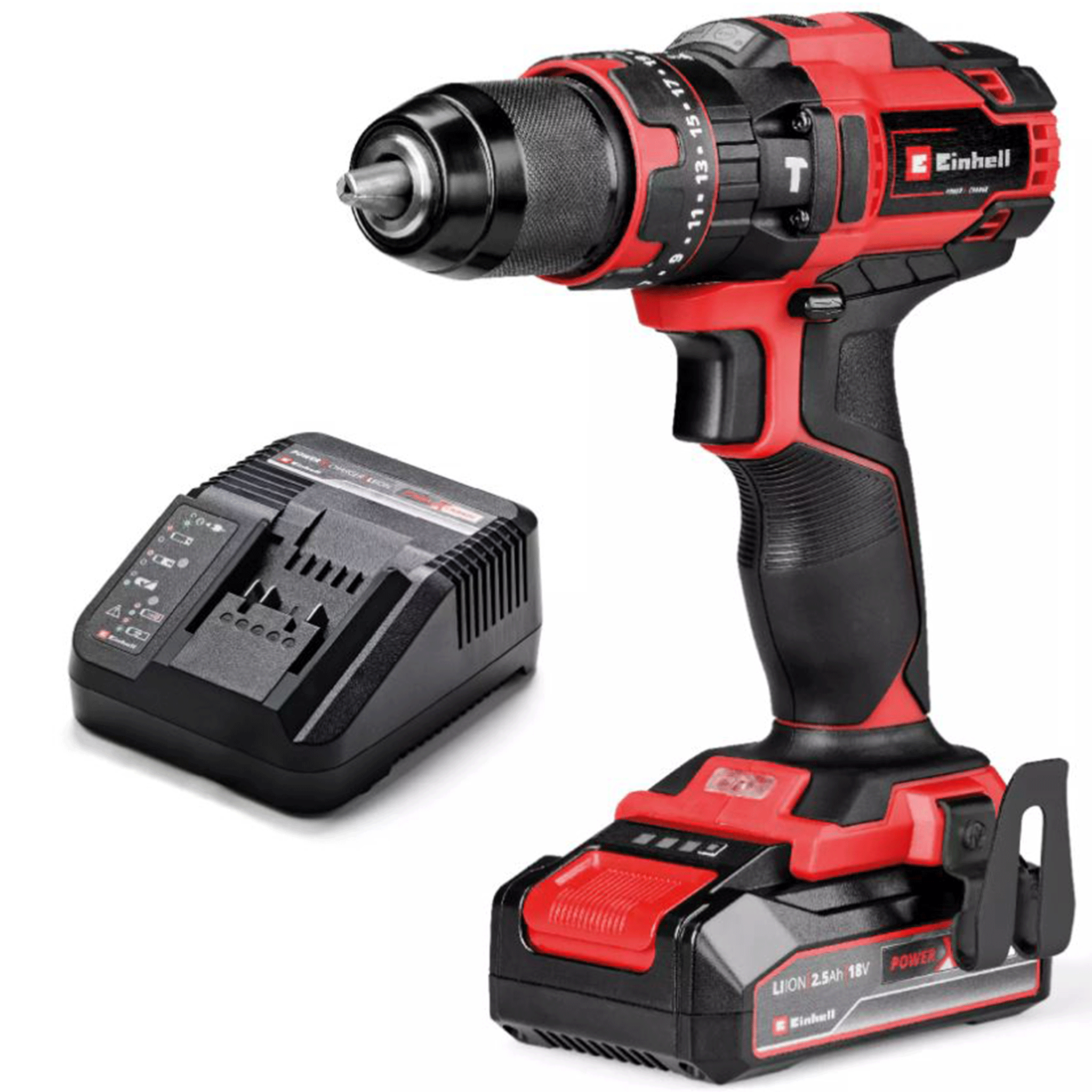 Einhell 18V Cordless Combi Drill with a 2.5Ah Li-ion Battery and Charger