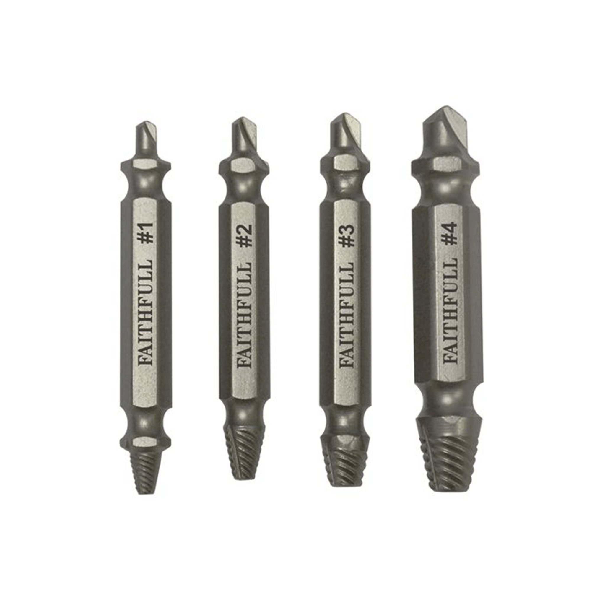 Faithfull 4 Piece Screw Extractor Kit
