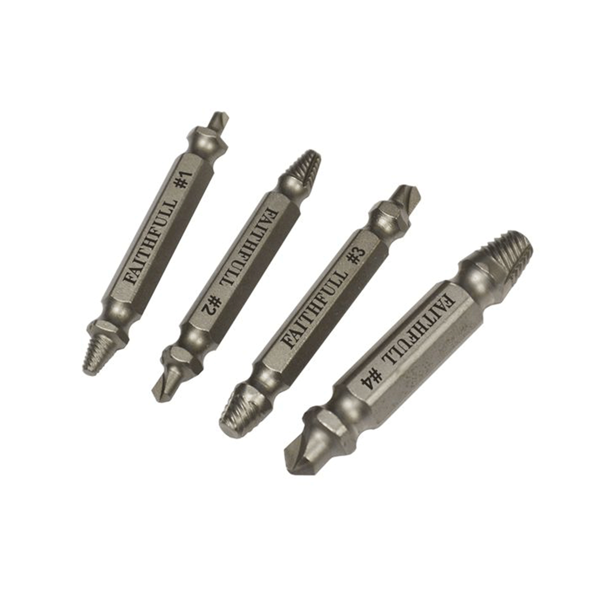 Faithfull 4 Piece Screw Extractor Kit