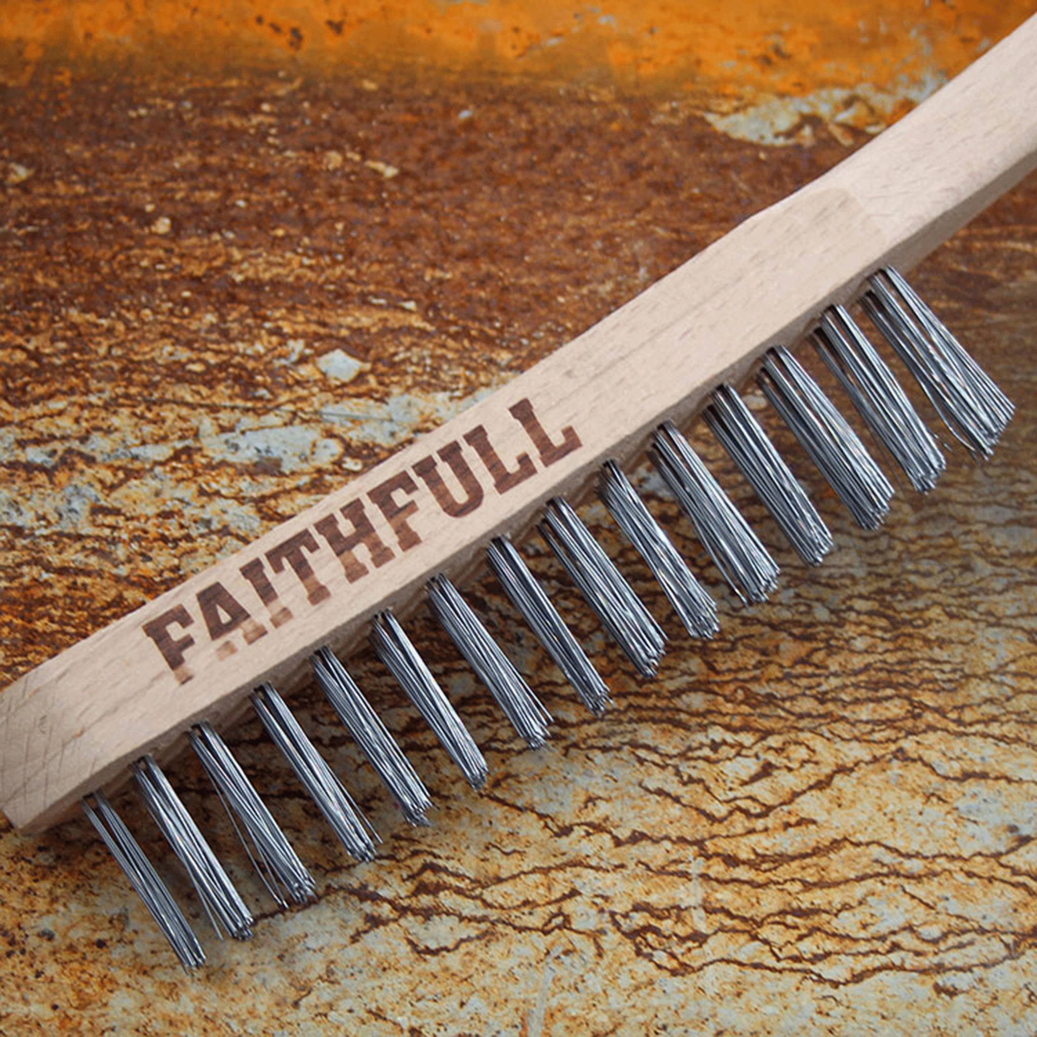 Faithfull Tools Heavy-Duty Scratch Brush Two Row