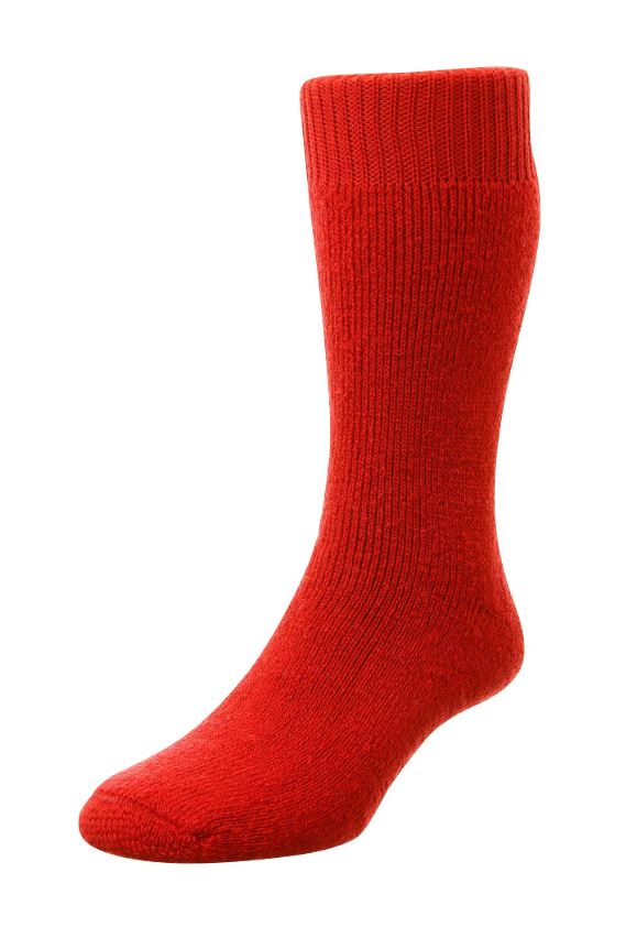 HJ Hall Rambler Fully Cushioned Wool Rich Socks Red 1