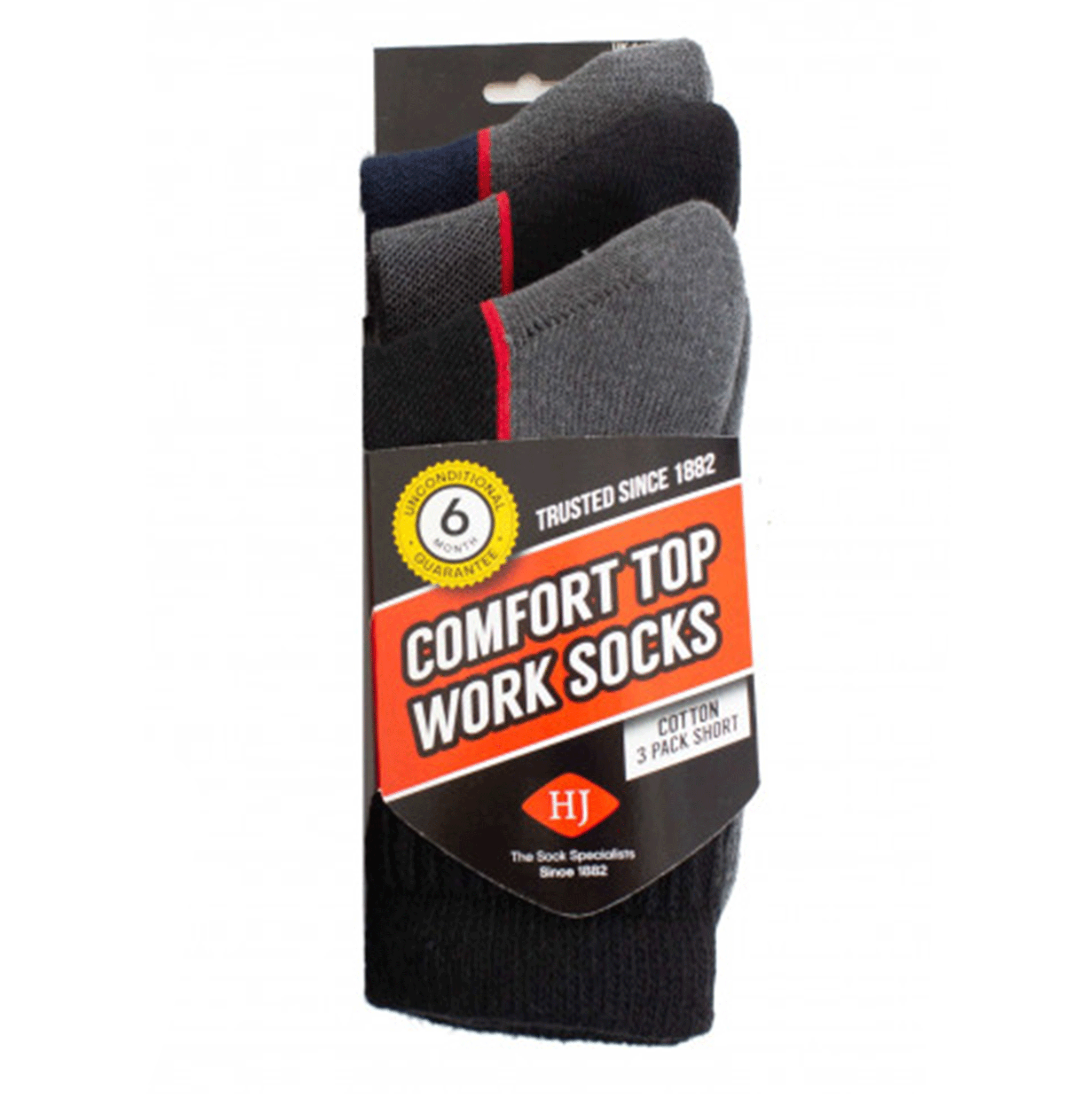 HJ Hall Socks Short Cotton Comfort - Pack of Three