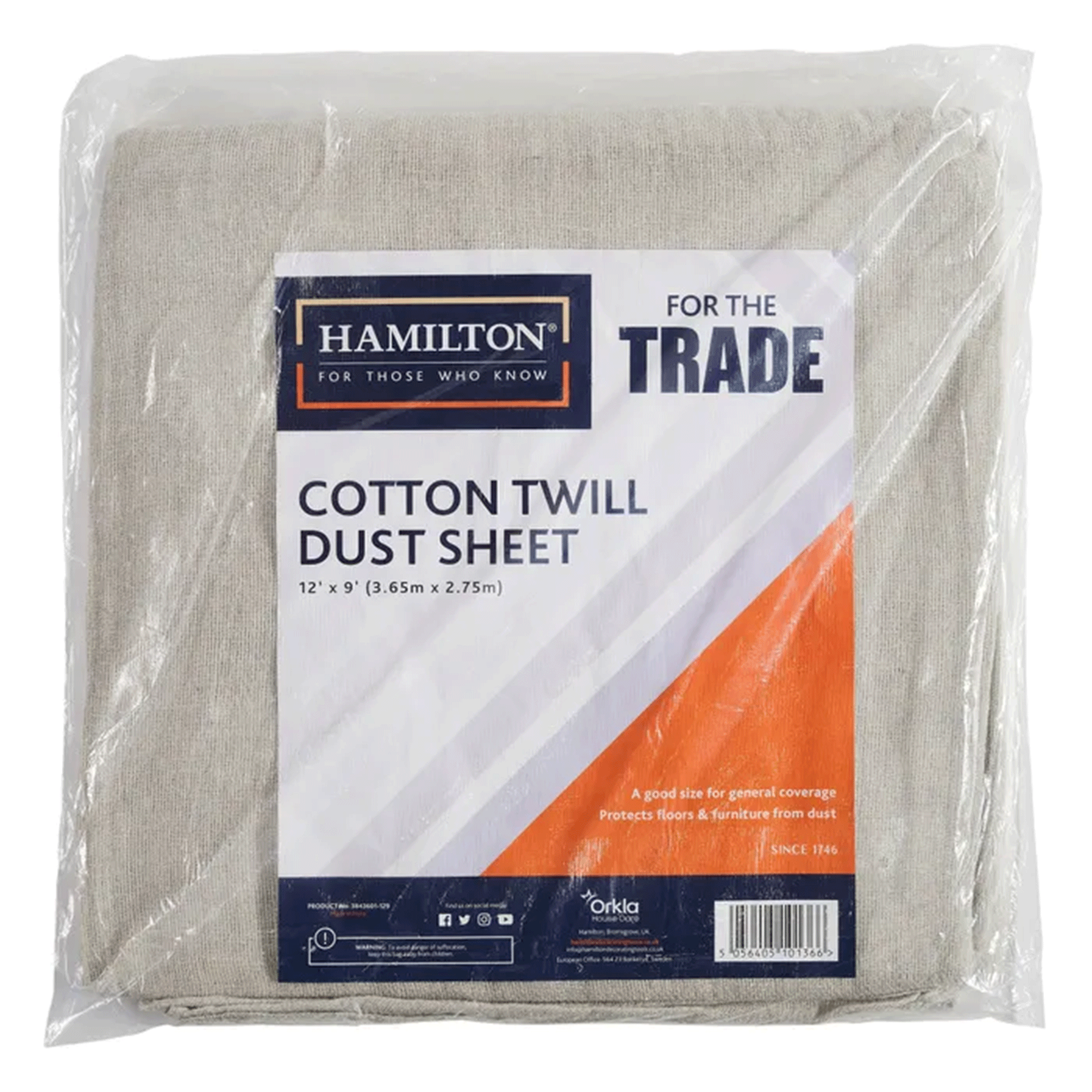 Hamilton Cotton Twill Dustsheet 12ft x 9ft
