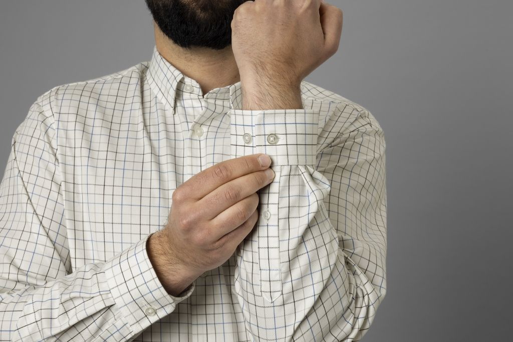 Harkila Allerston Long Sleeve Shirt Strong Blue-White 1