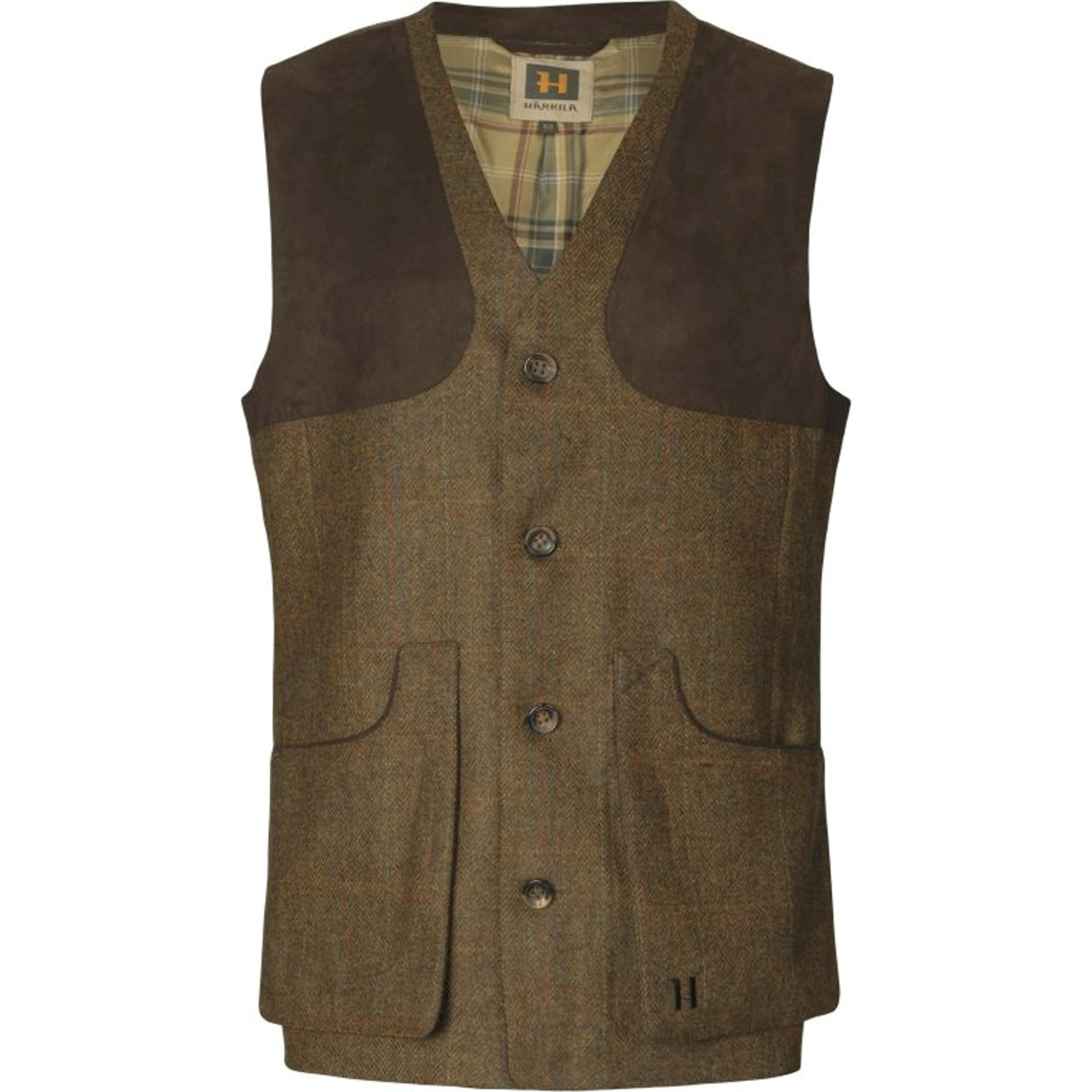 Harkila Kenmore GTX Tweed Shooting Waistcoat Terragon Brown