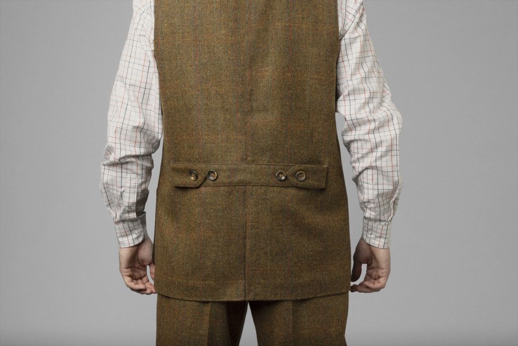 Harkila Kenmore GTX Tweed Waistcoat Terragon Brown 5