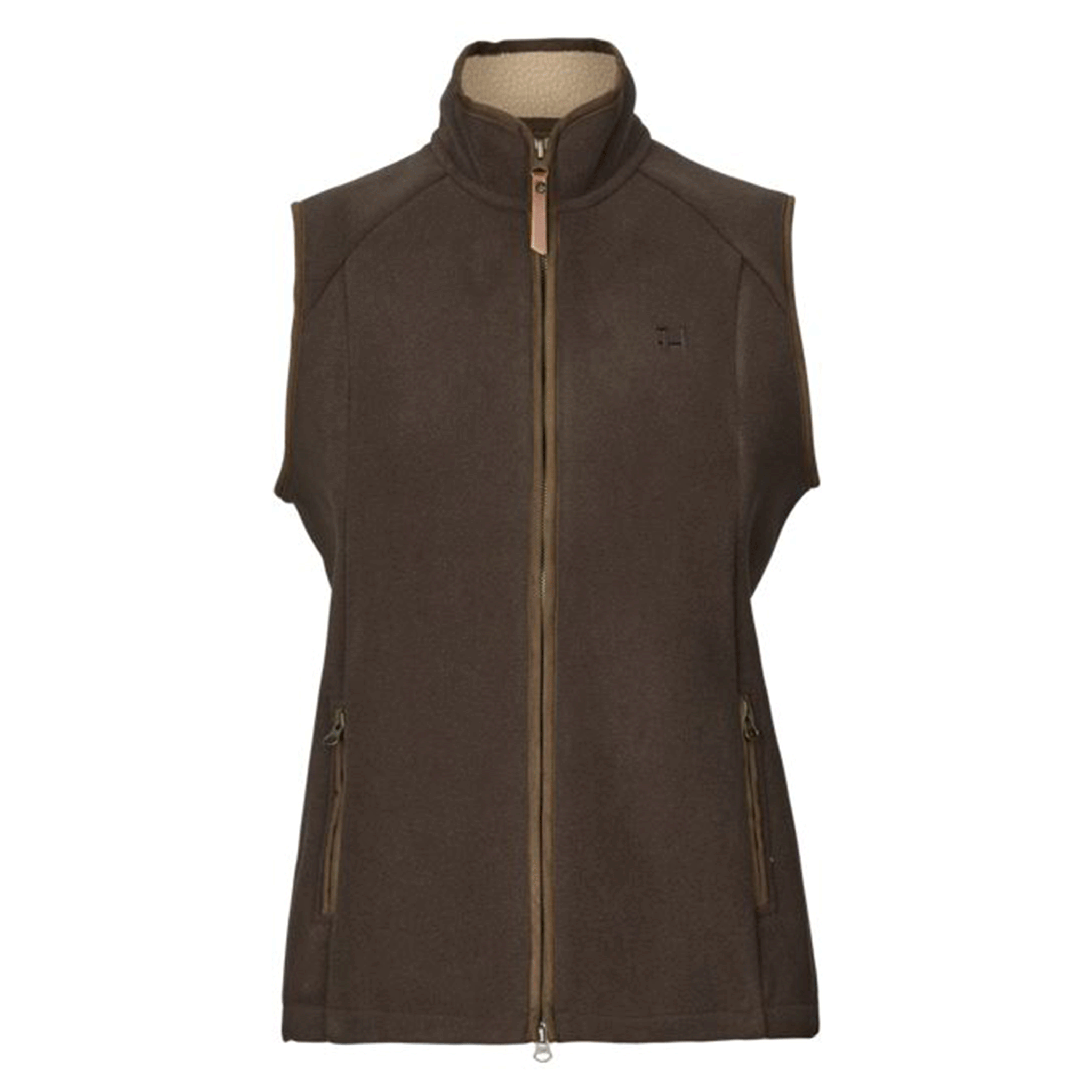 Harkila Sandhem Women's Sherpa Fleece Waistcoat Demitasse Brown