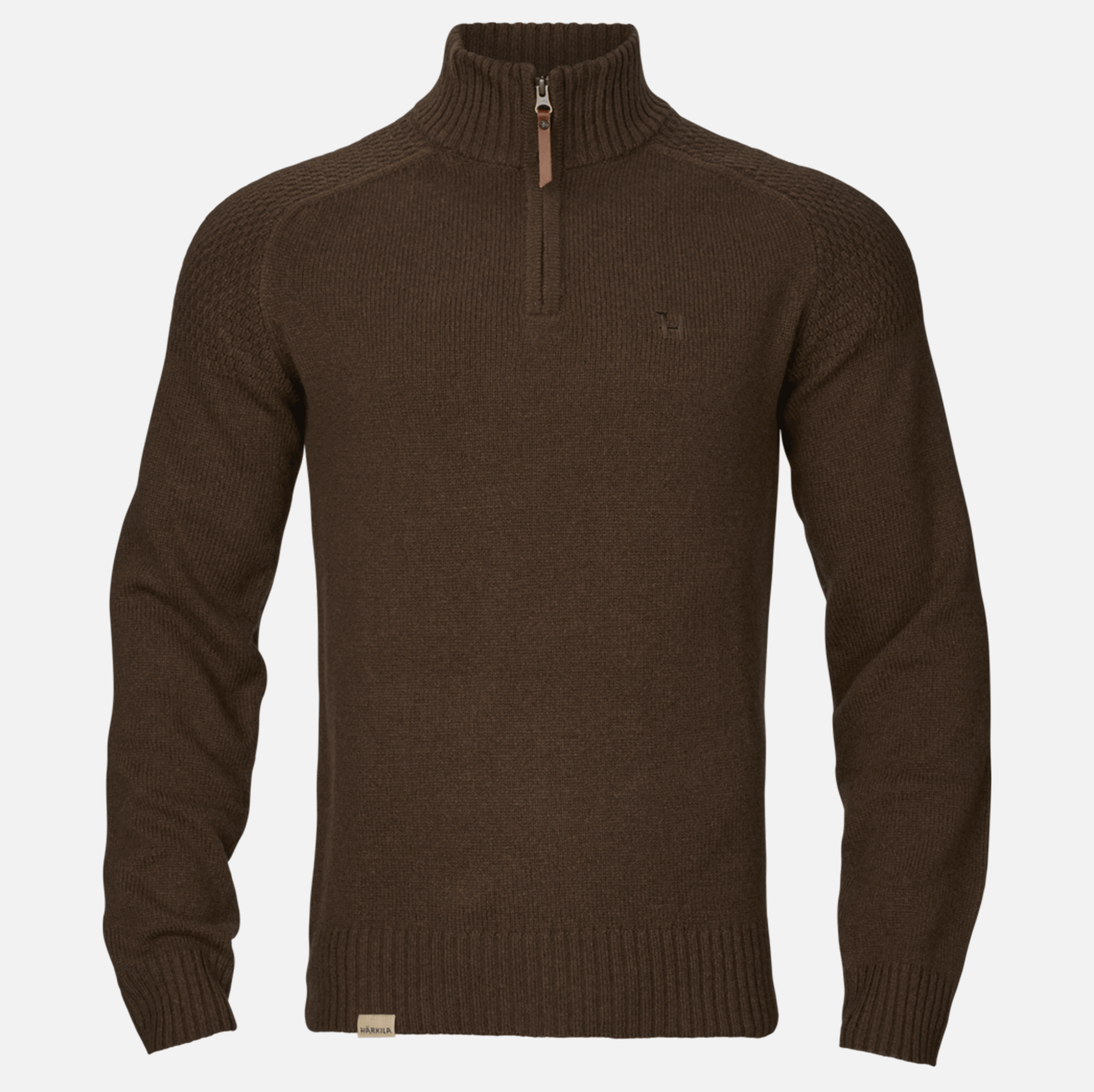Harkila Vincent Merino Half Zip Pullover Demitasse Brown