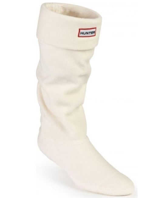 Hunter Micro Fleece Wellington Socks Cream 2