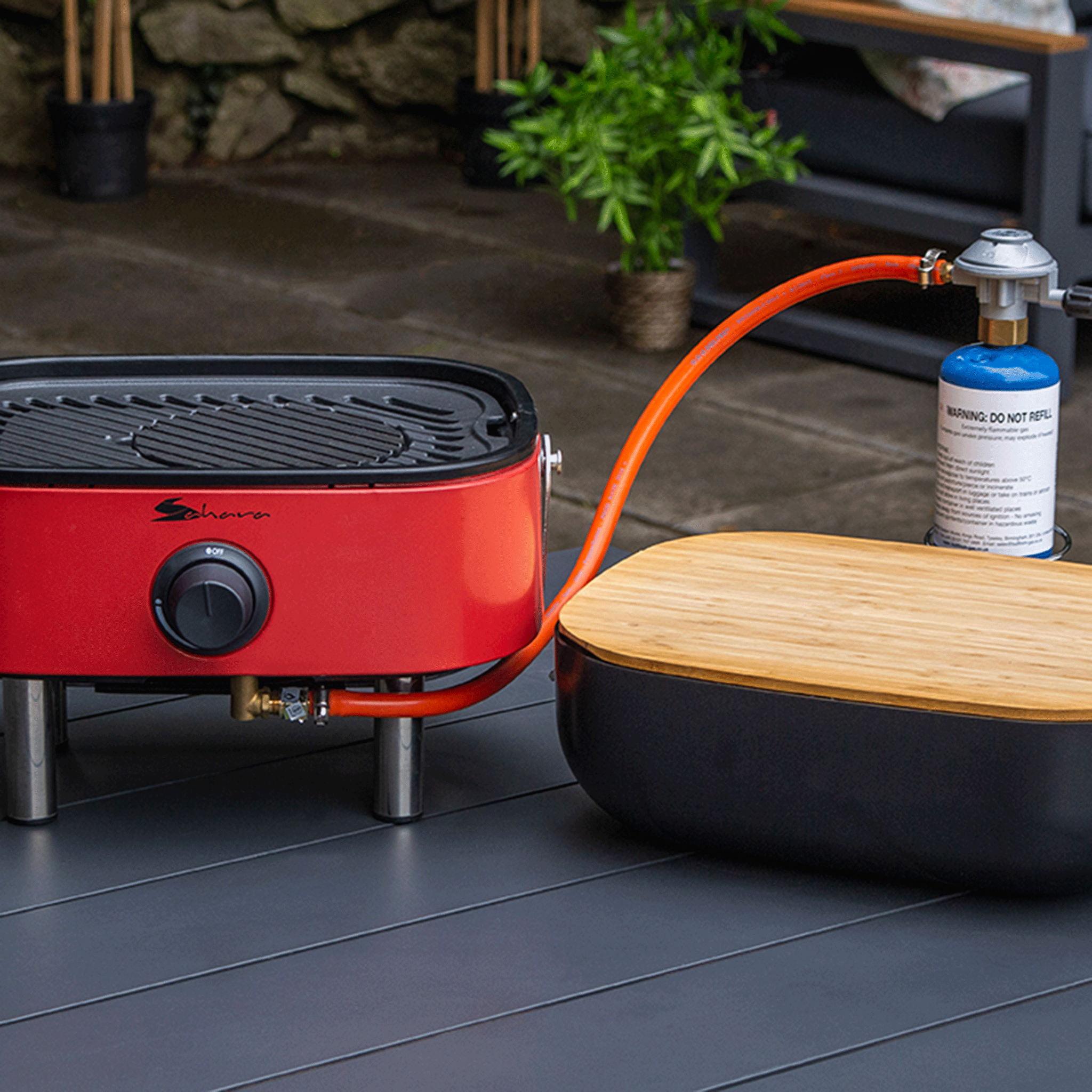 Sahara Mini Portable Gas BBQ Red