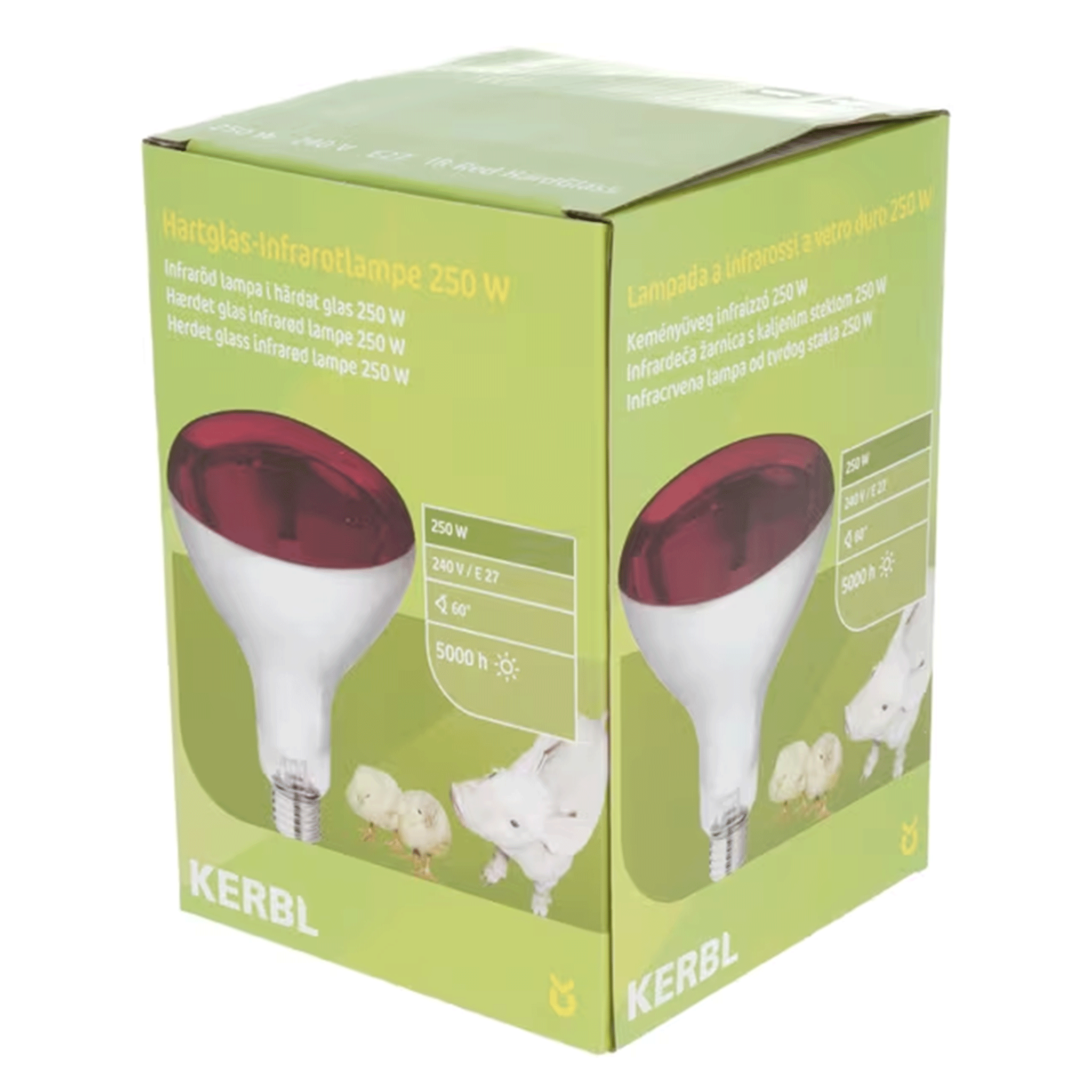 Kerbl Infrared Heat Bulb 250W Hard Glass Red