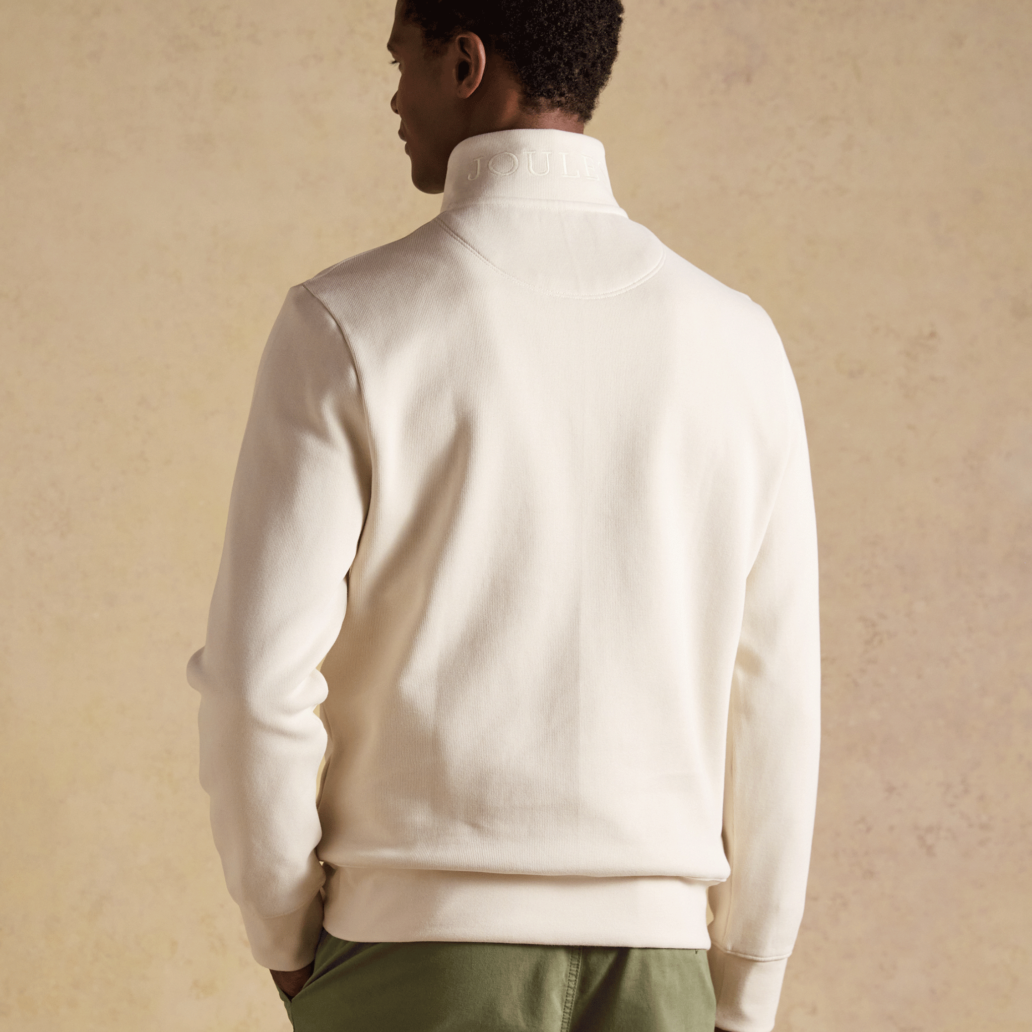 Joules Alistair 1/4 Zip Sweatshirt Cream