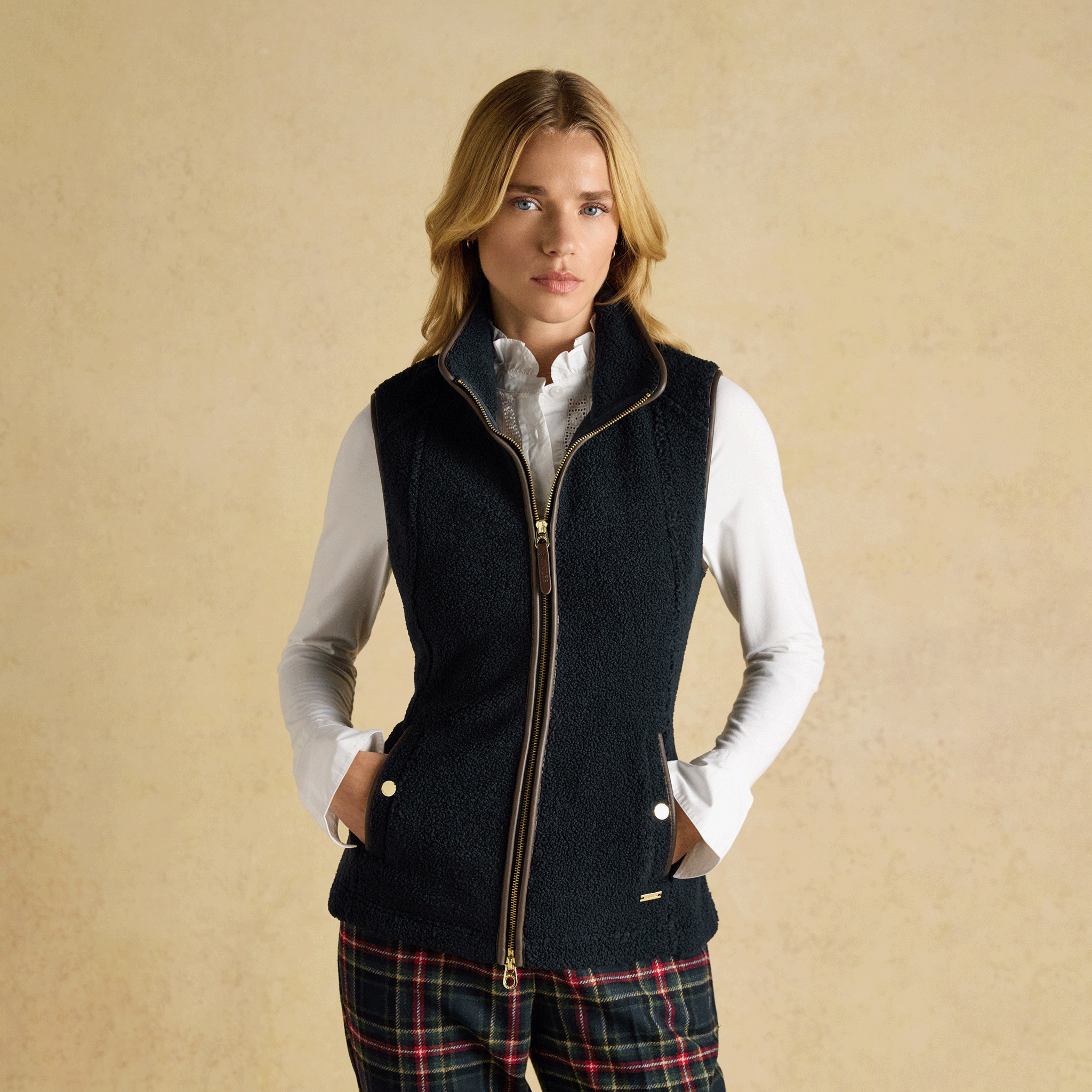Joules Borg Heritage Fleece Gilet Navy