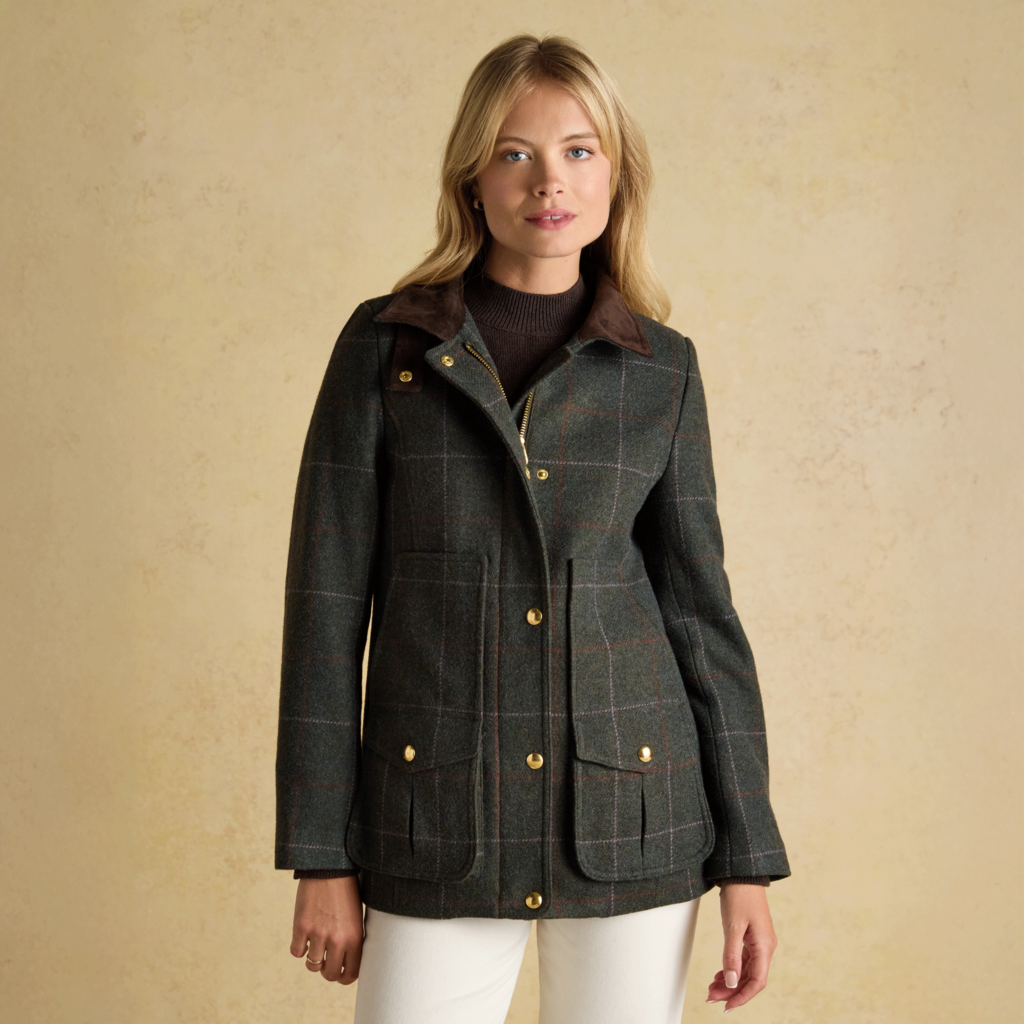 Joules Classic Fieldcoat Green Tweed