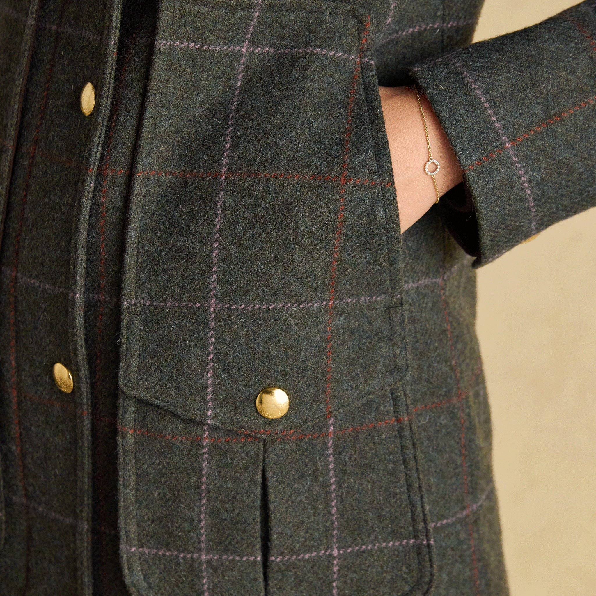 Joules Classic Fieldcoat Green Tweed