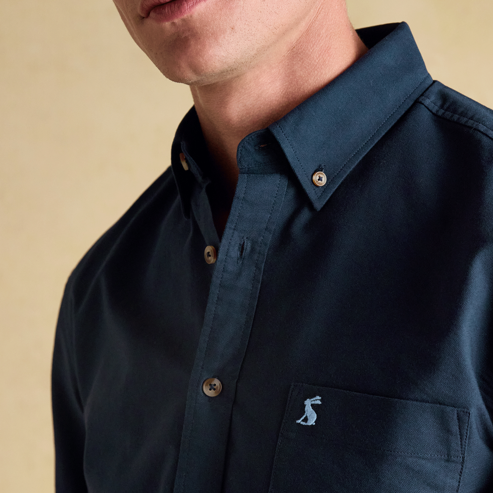 Joules Classic Fit Oxford Shirt in Navy