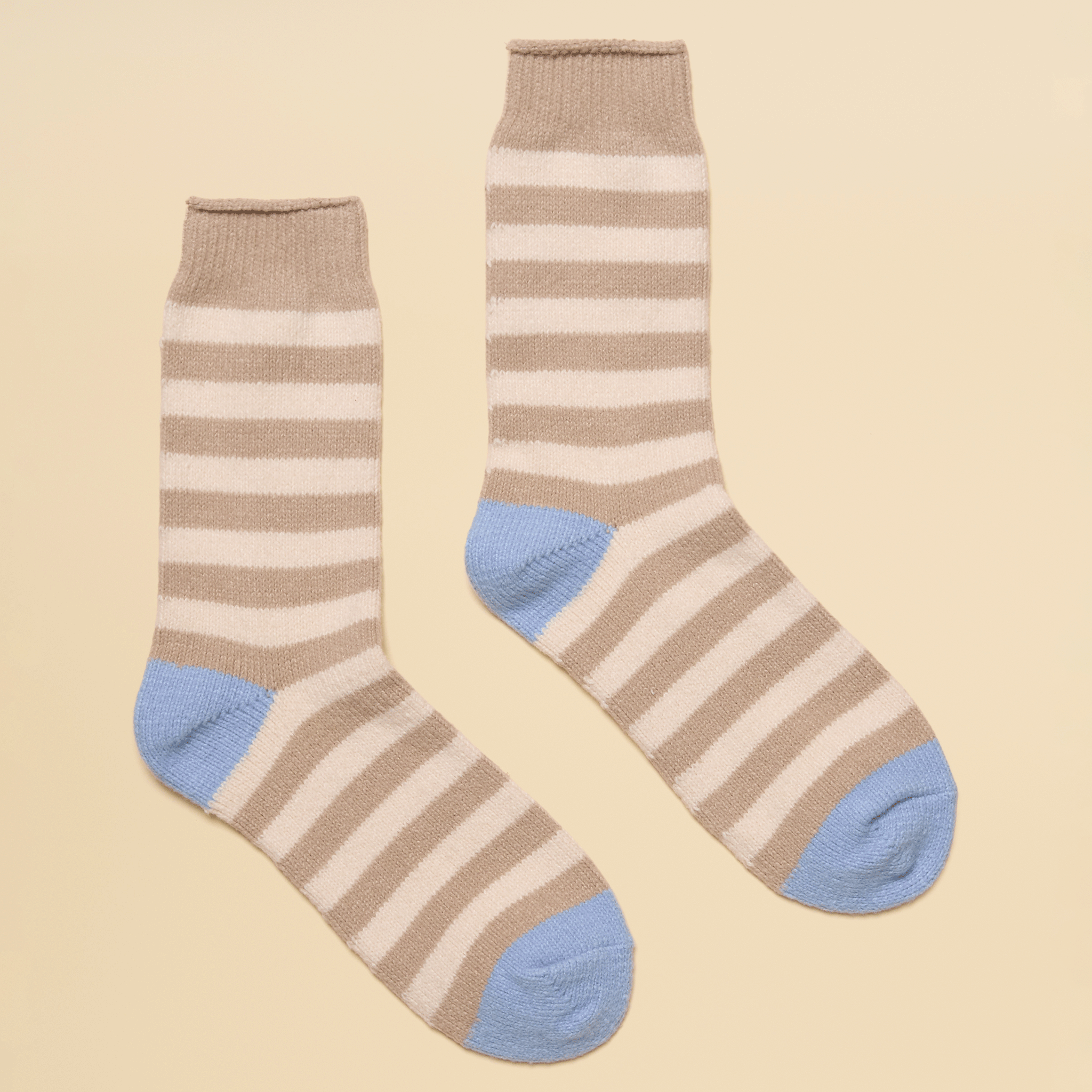 Joules Cosy Striped Socks Oat