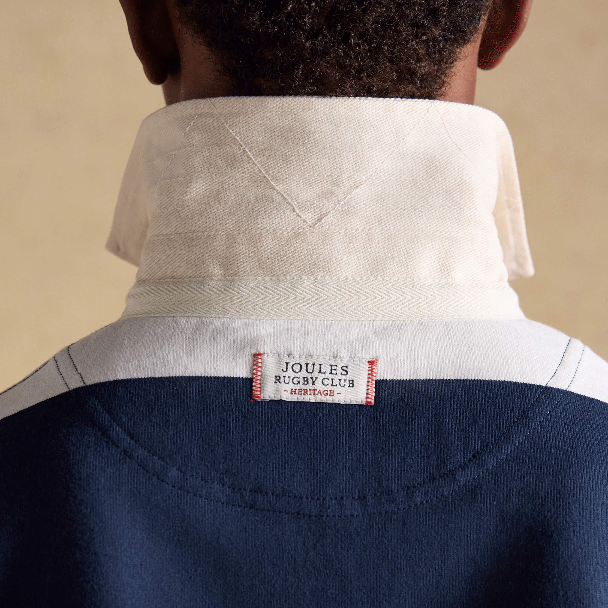 Joules Crossfield Short Sleeve Rugby Shirt in Red, White & Navy