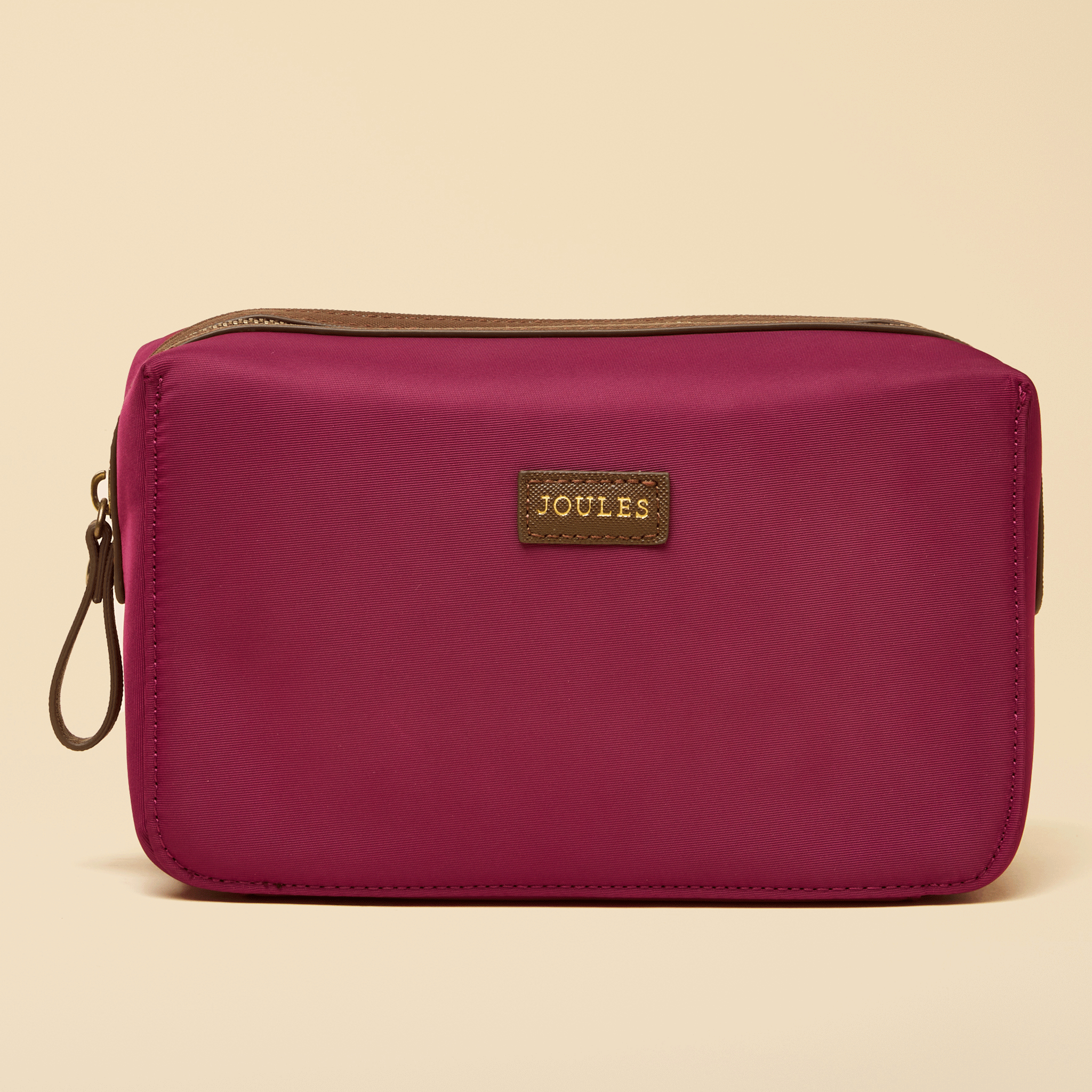 Joules Edie Cosmetic Bag Berry Red
