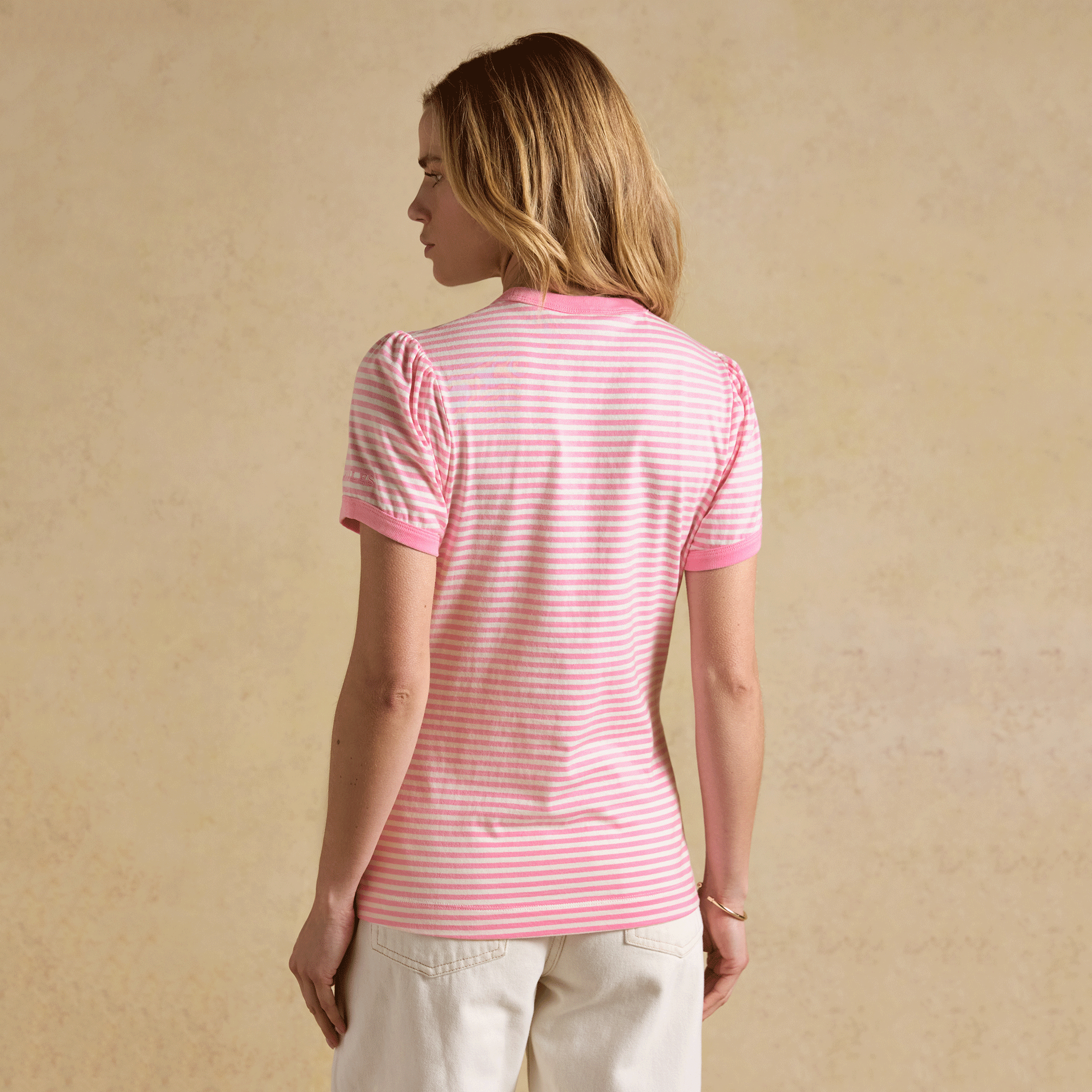 Joules Erin Striped Short Sleeve T-Shirt Pink Stripe