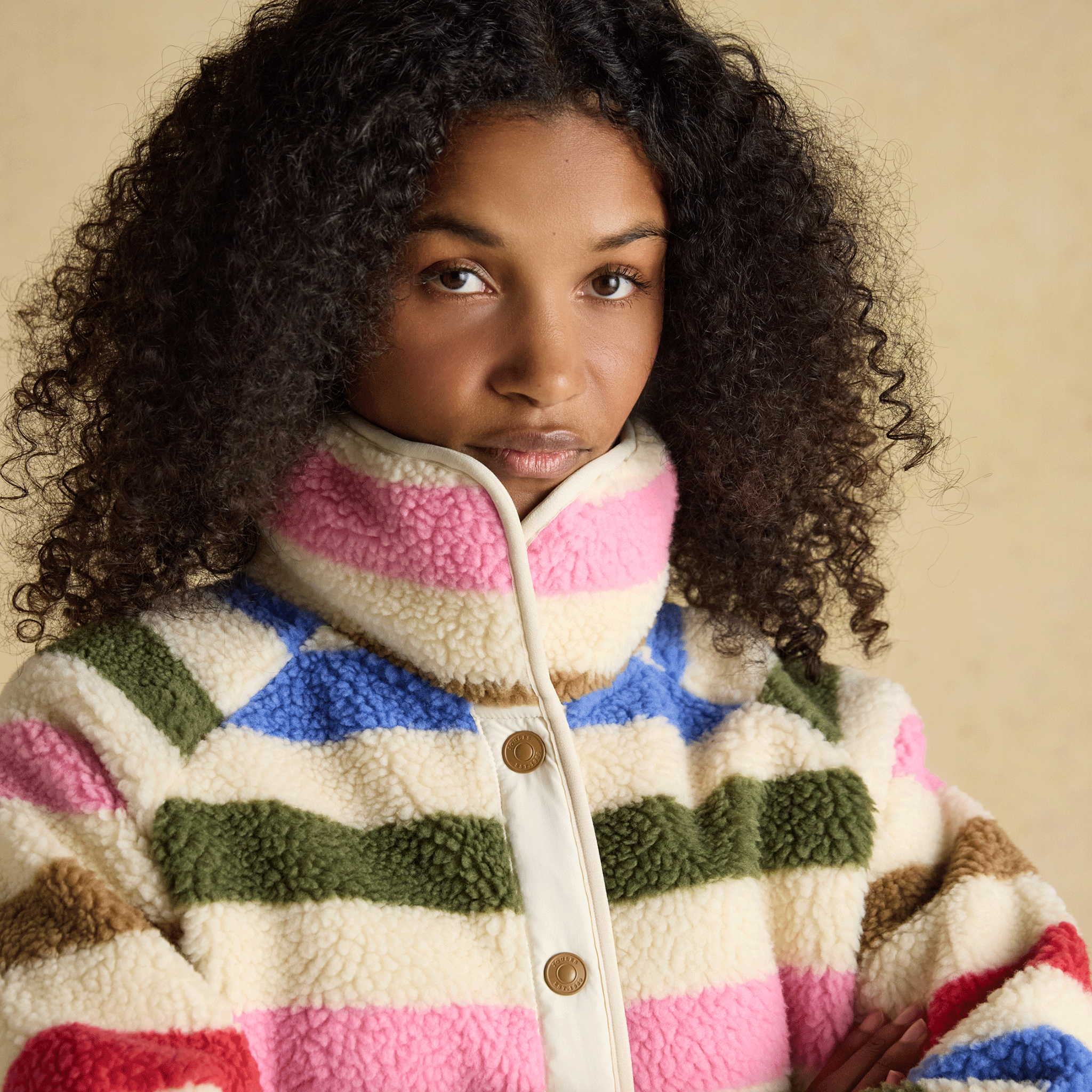 Joules Eva Fleece in Multi Stripe