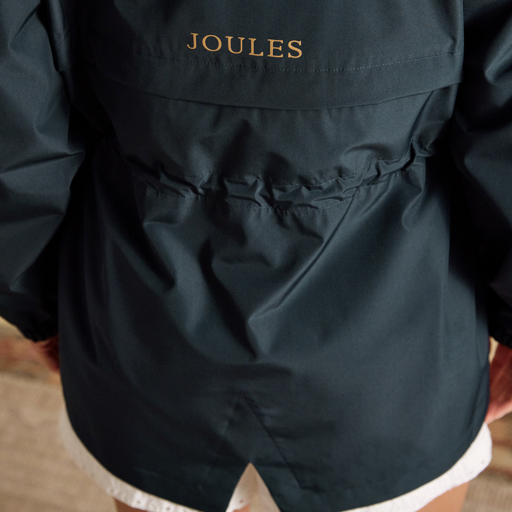 Joules Everdry Waterproof Packable Raincoat with Hood Navy