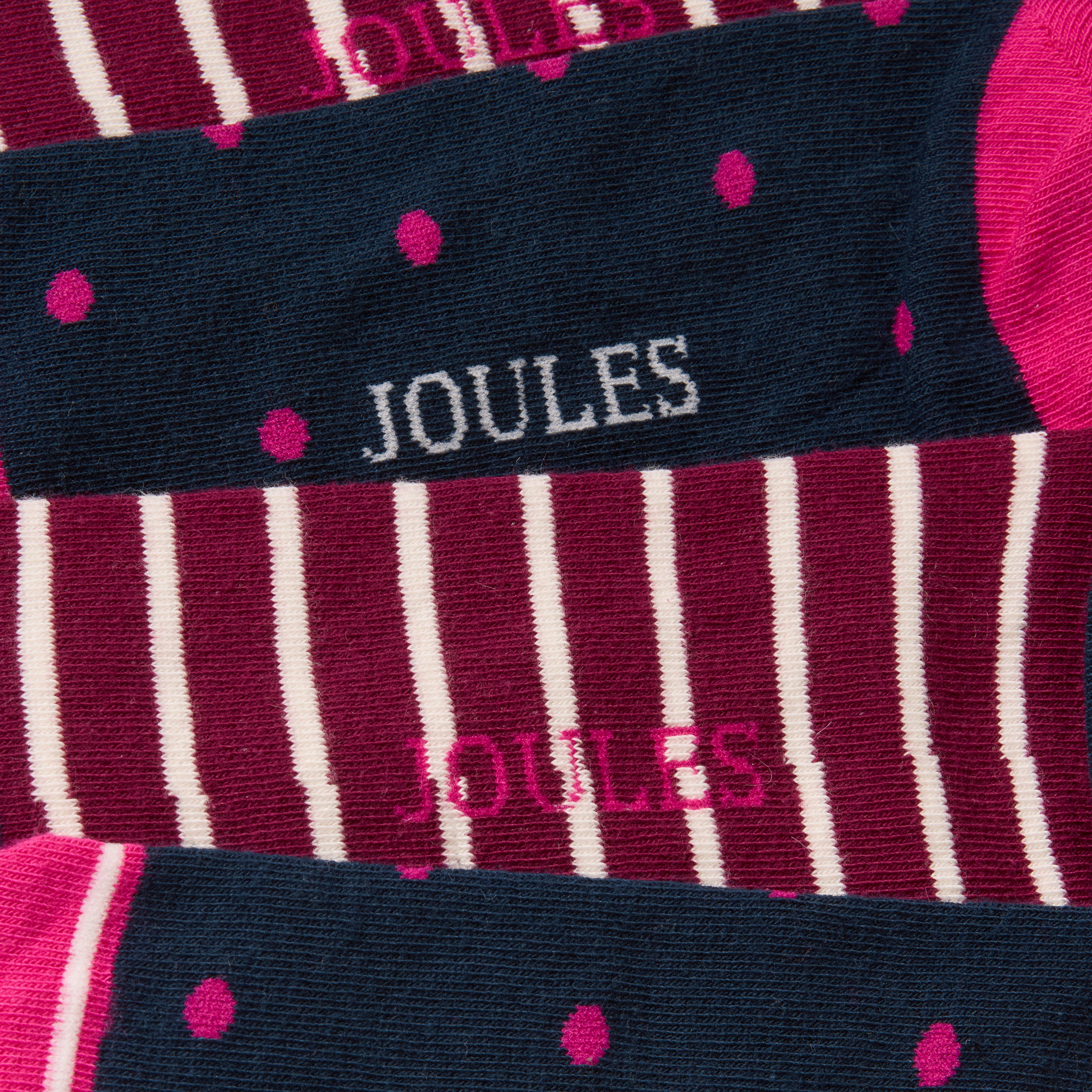Joules Everyday Berry-Dog Cotton Blend Socks 2 Pack