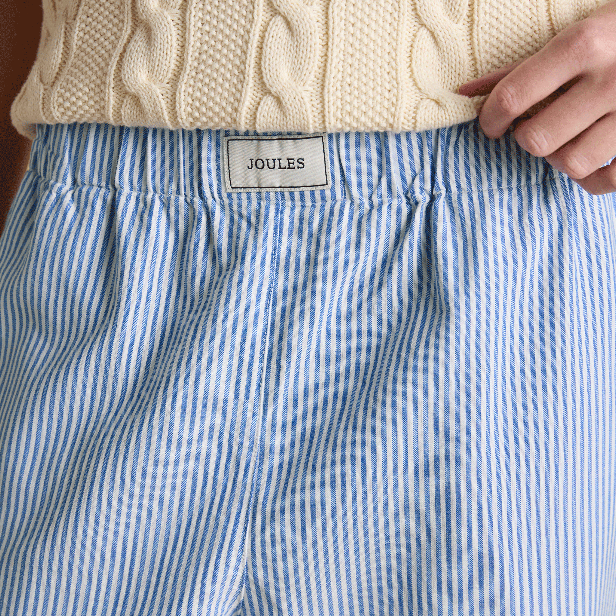 Joules Hallie Trousers in Blue Stripe