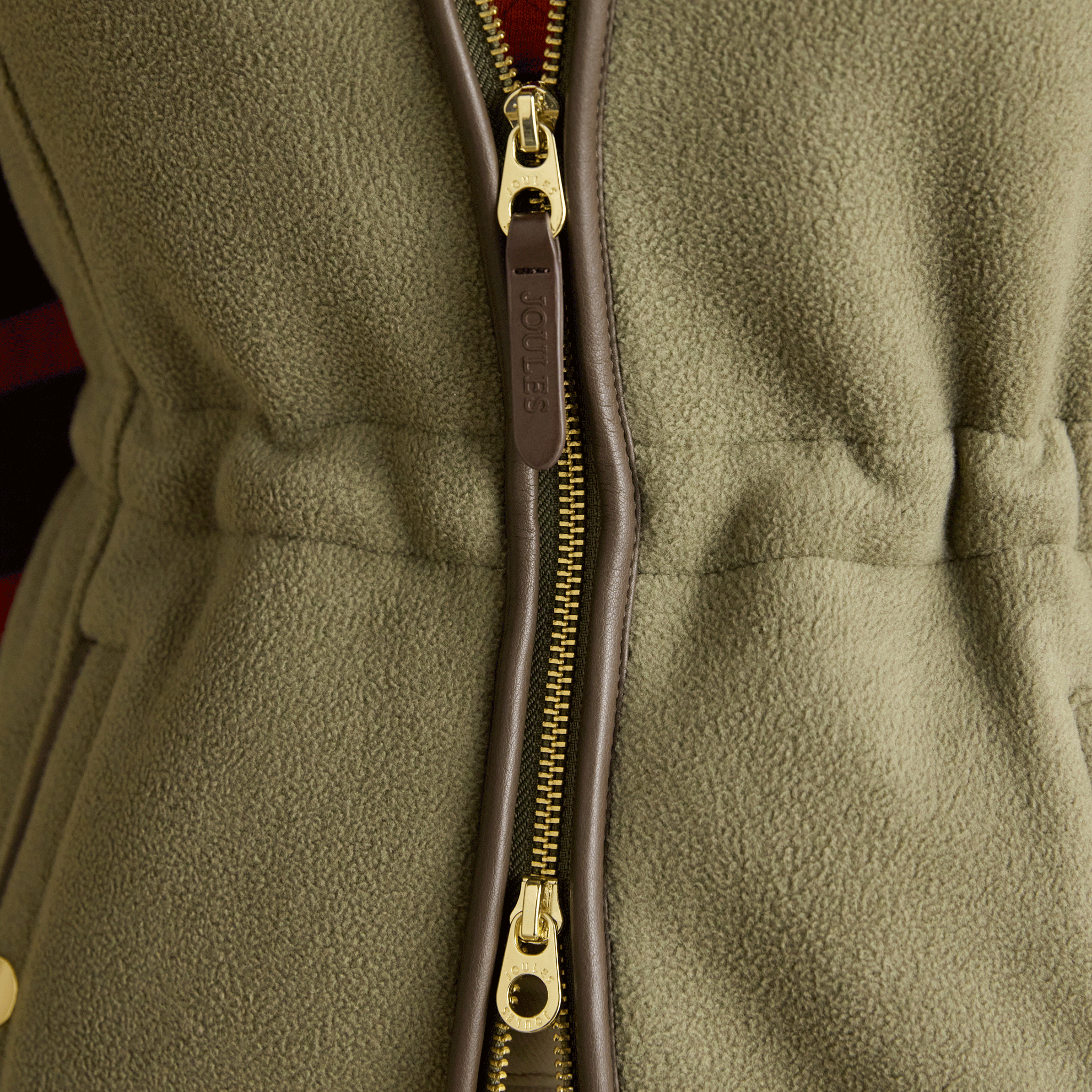Joules Heritage Longline Zip Through Fleece in Light Green