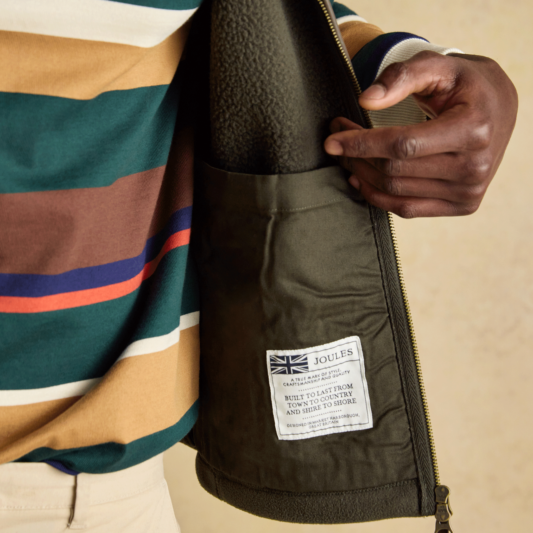 Joules Heritage Men's Fleece Gilet Green