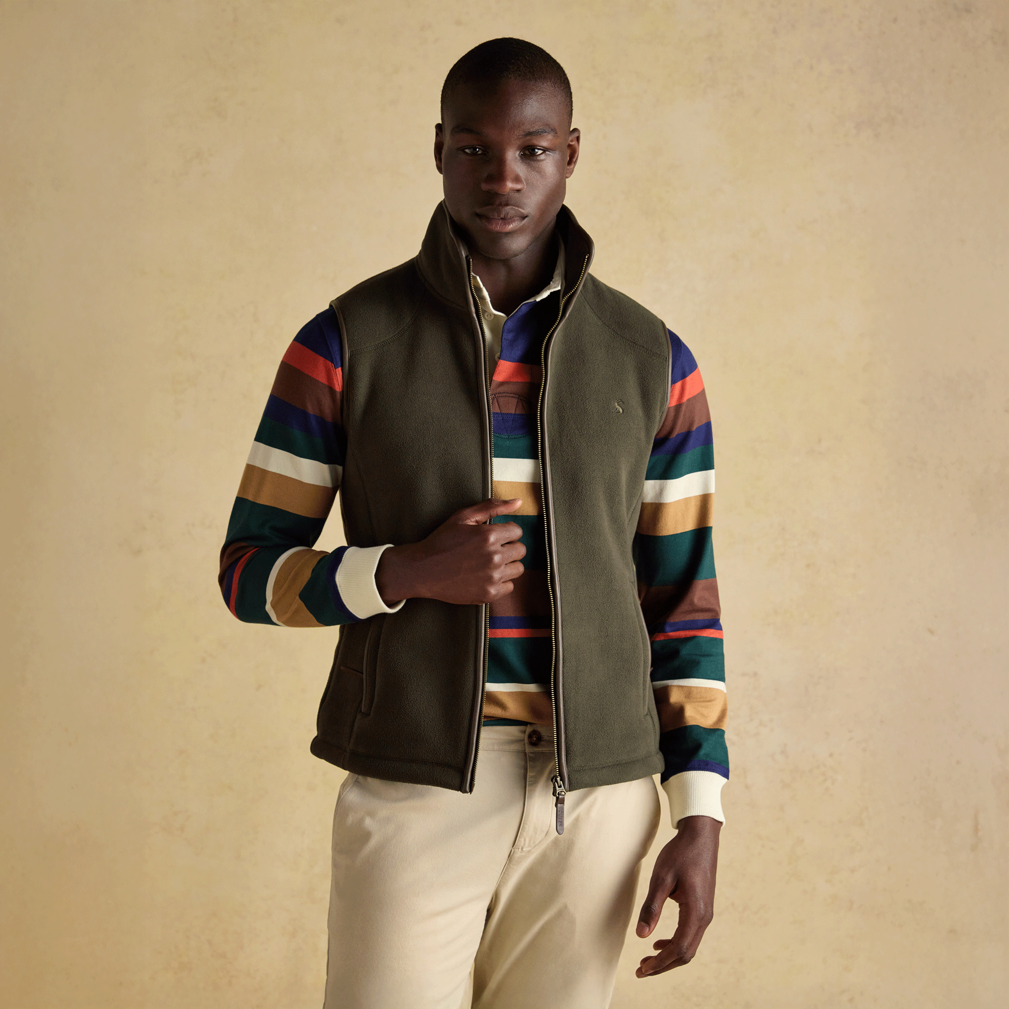 Joules Heritage Men's Fleece Gilet Green