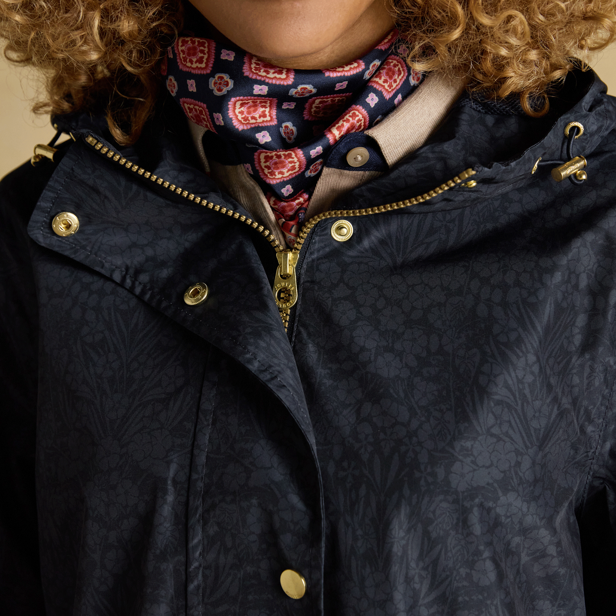 Joules Holkham Waterproof Packable Raincoat Navy