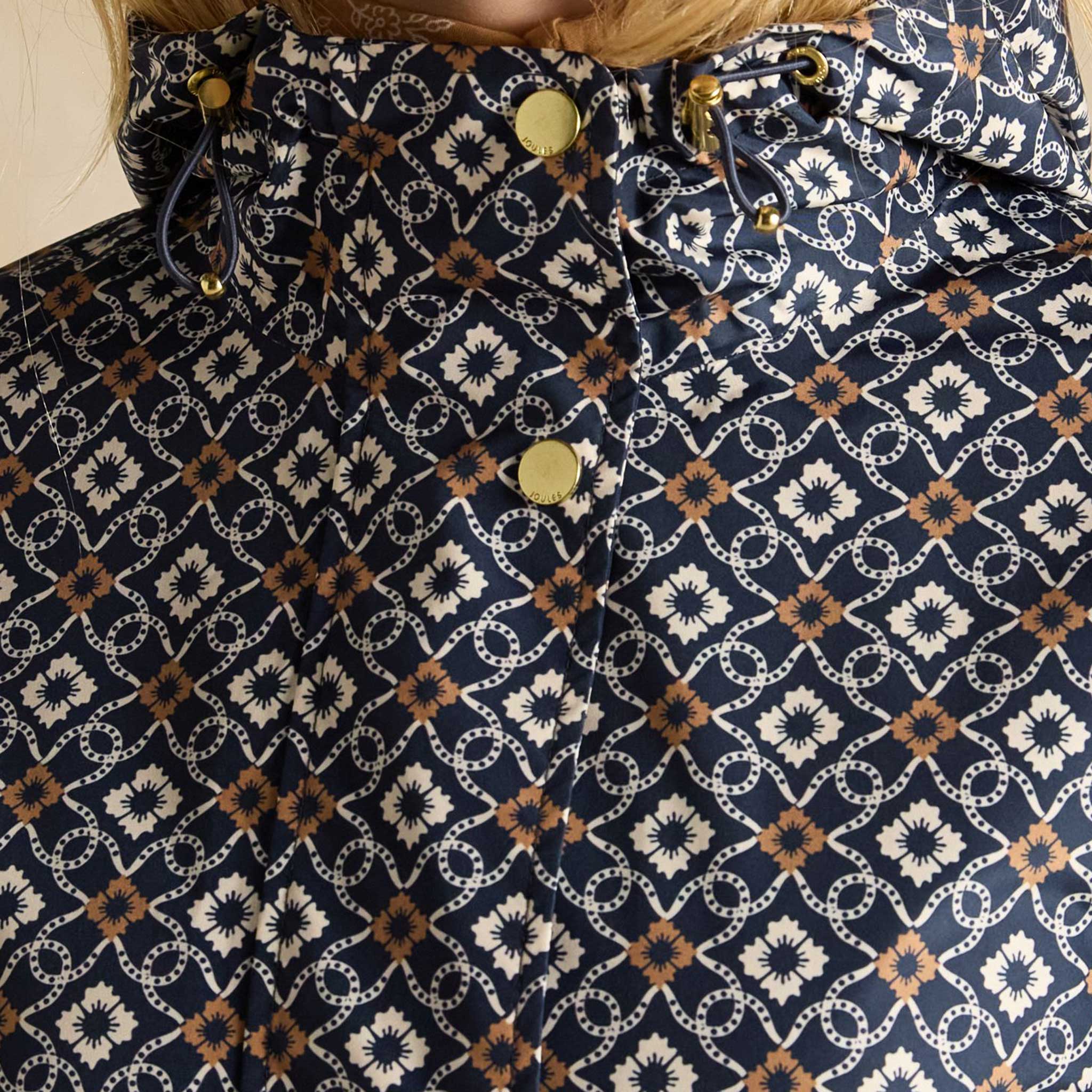 Joules-Holkham-Waterproof-Packaway-Raincoat-Flower-Geo-3