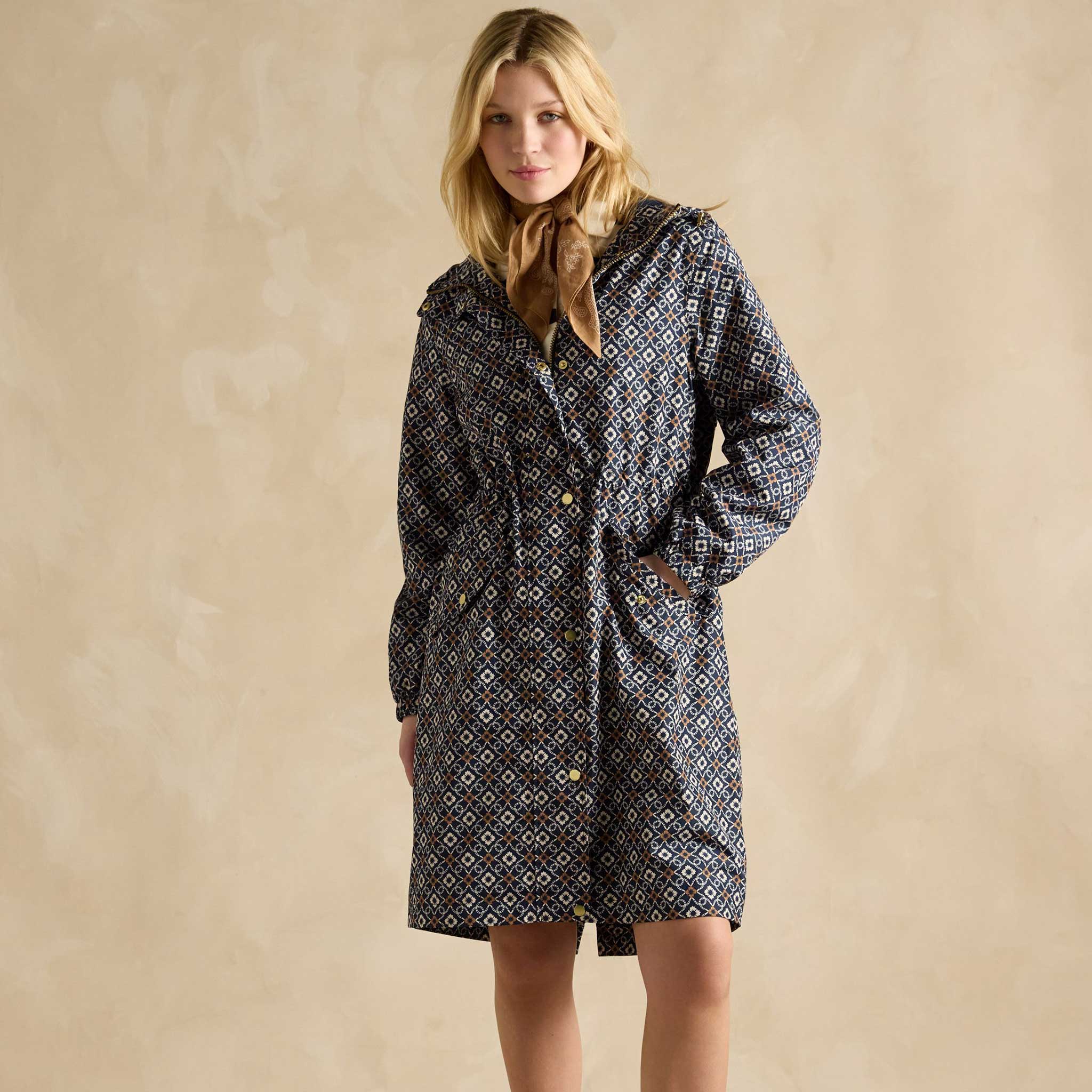 Joules-Holkham-Waterproof-Packaway-Raincoat-Flower-Geo-5