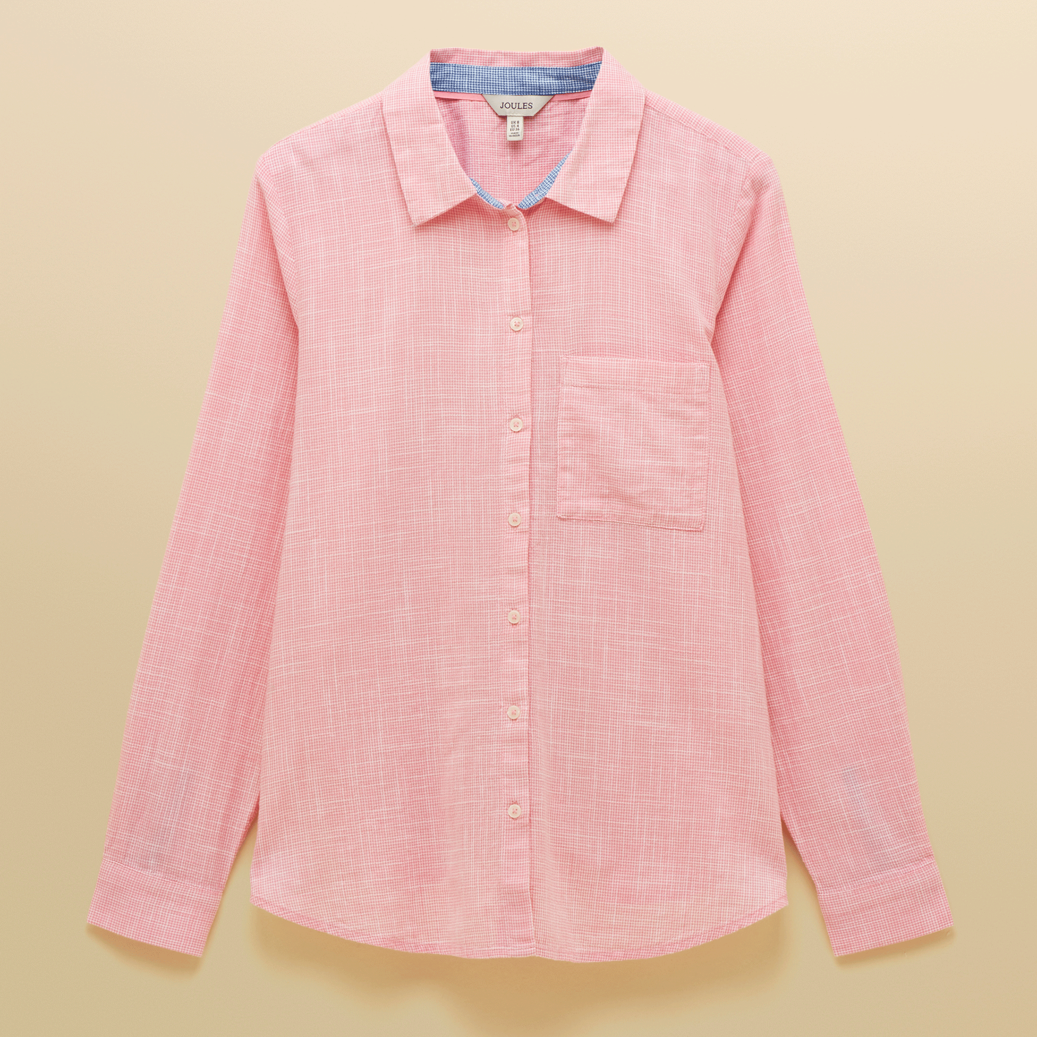 Joules Ida Long Sleeve Shirt in Pink