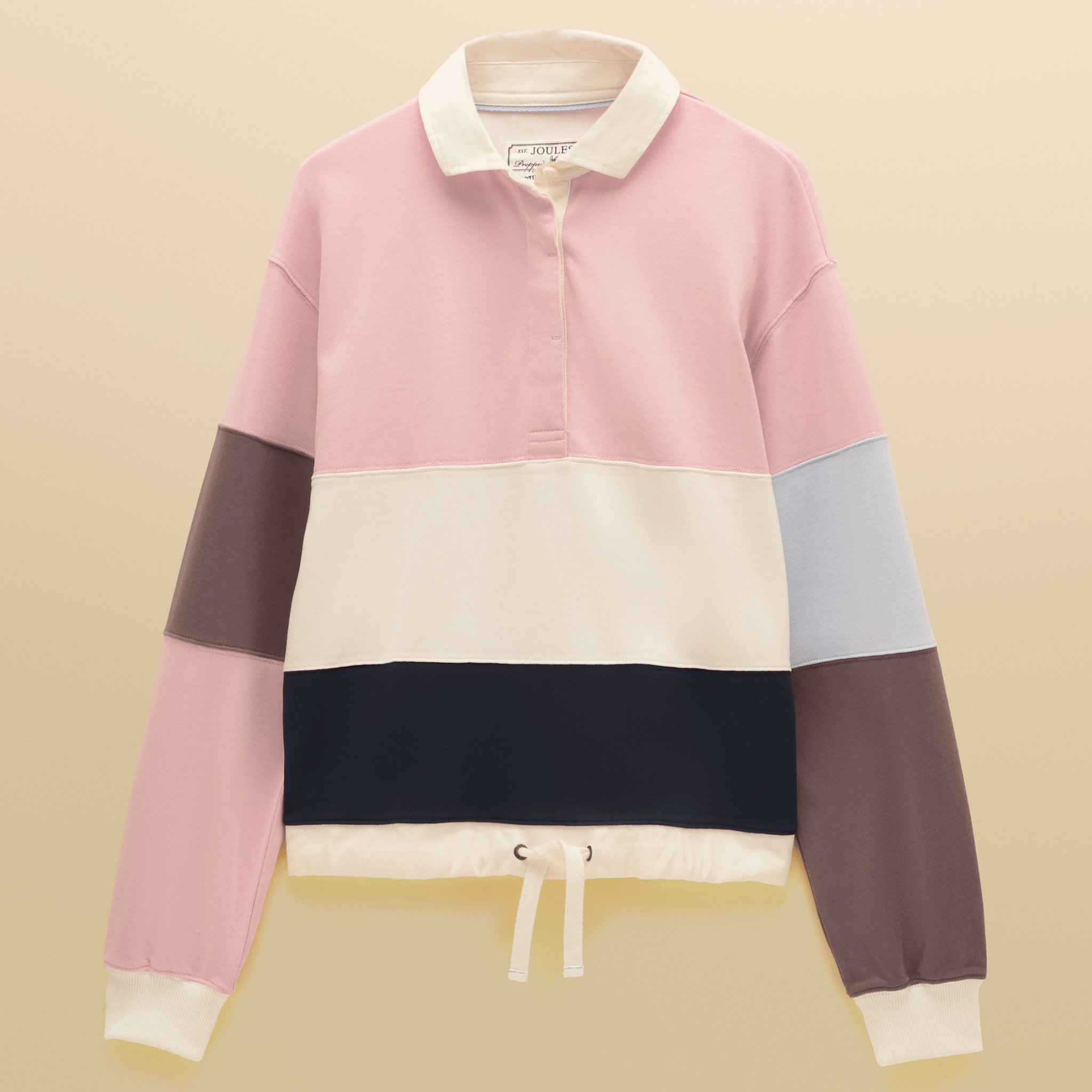 Joules Jersey Deckshirt Pink-Blue Hotchpotch