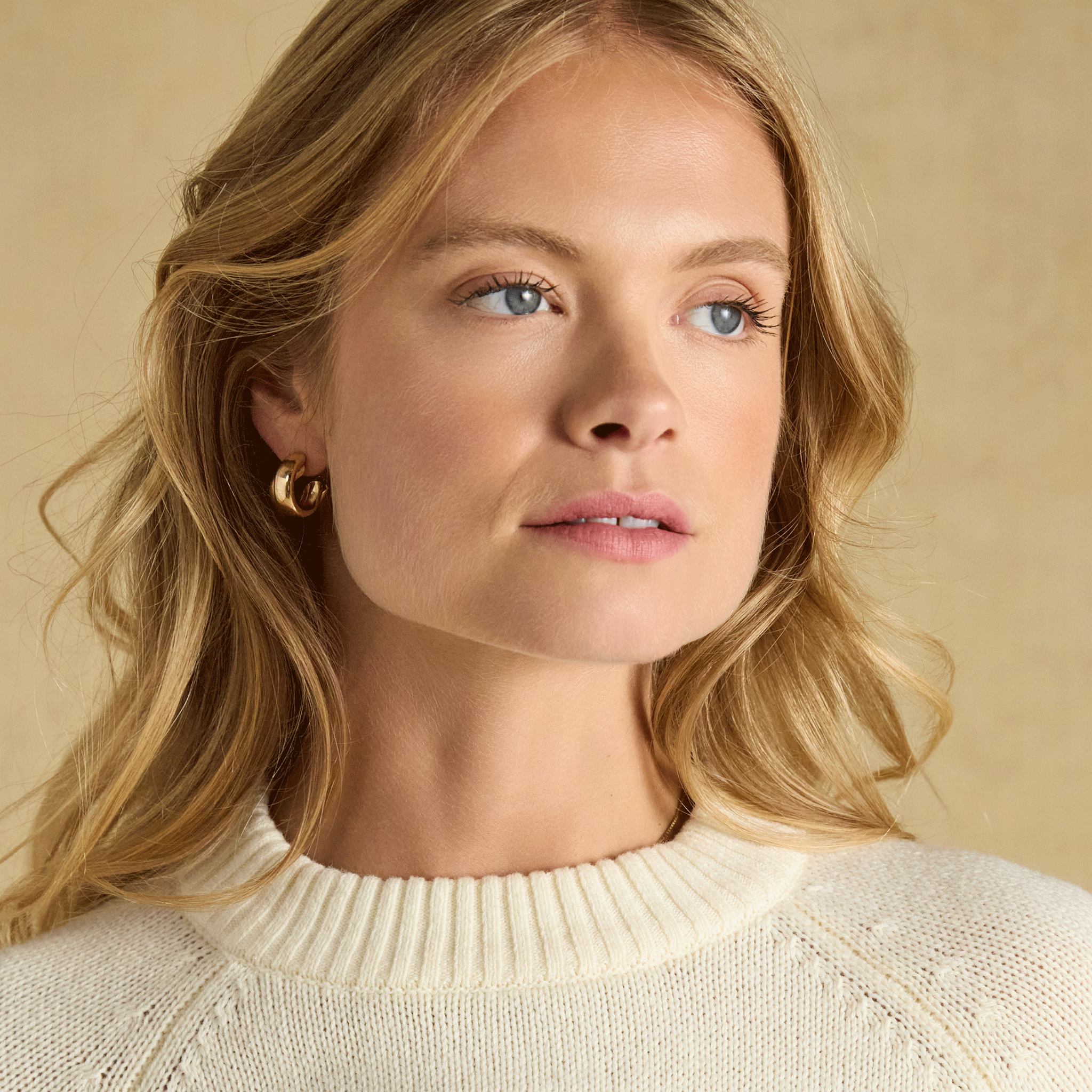 Joules Jonty Fox Ski Intarsia Knitted Crew Neck Jumper Cream