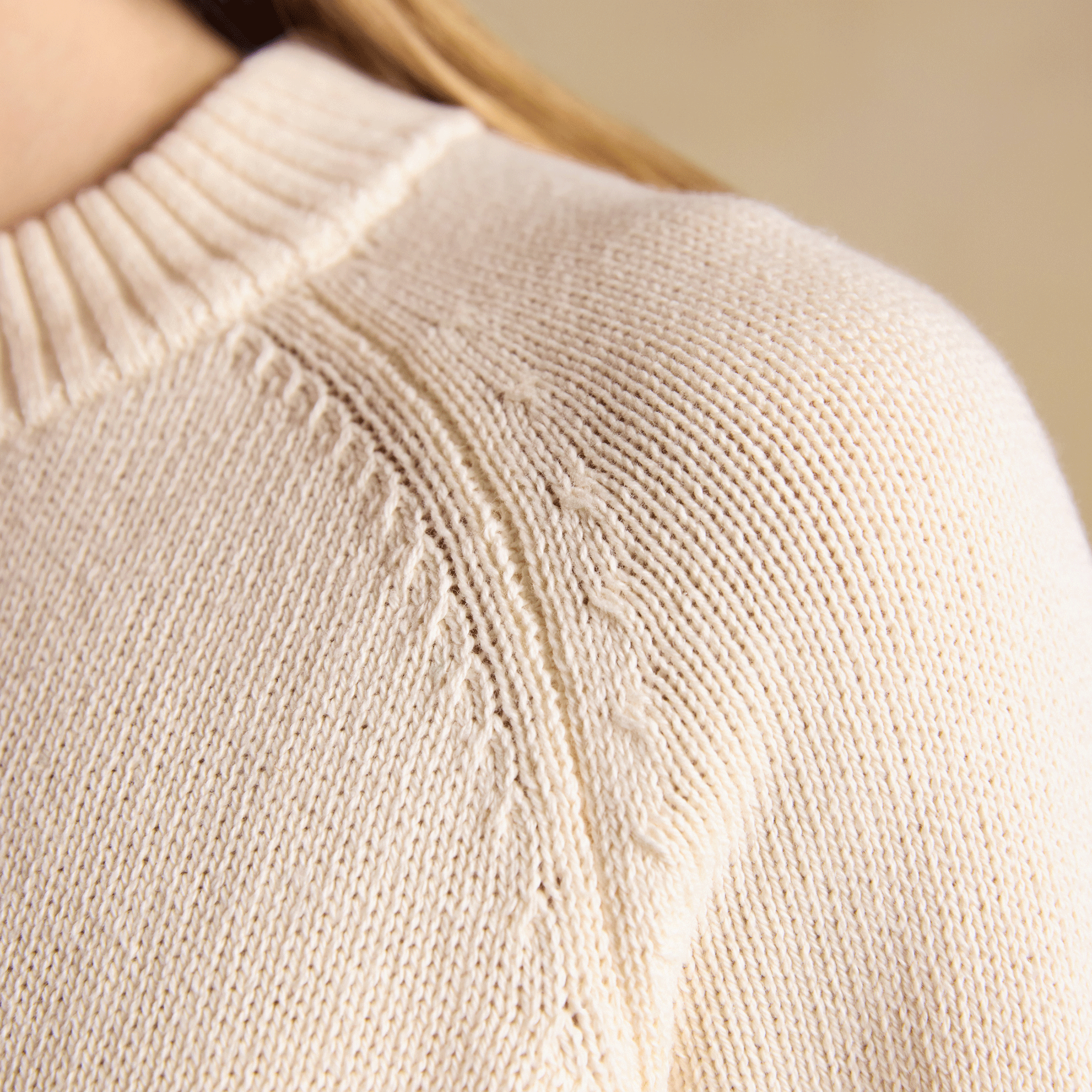Joules Jonty Intarsia Knitted Crew Neck Jumper in Cream