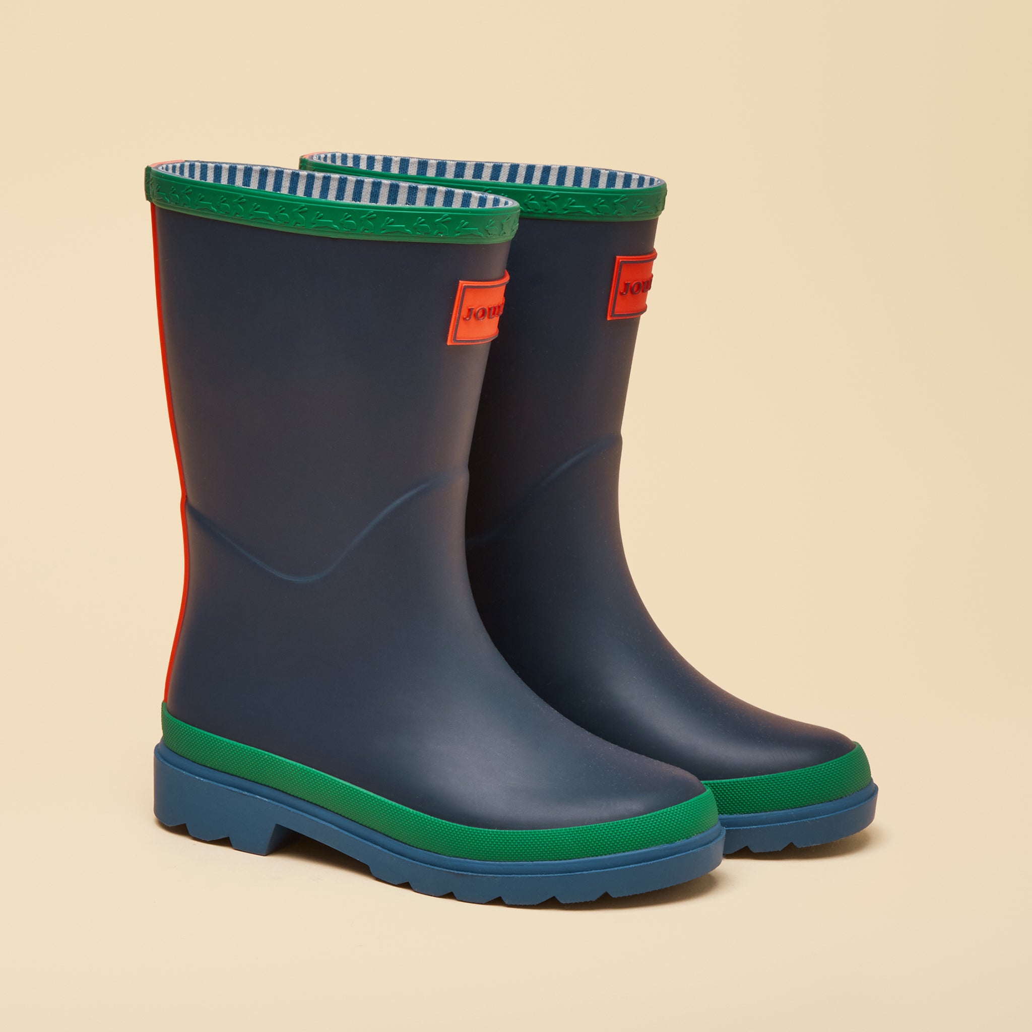 Joules Kids' Colourblock Wellies Blue-Green