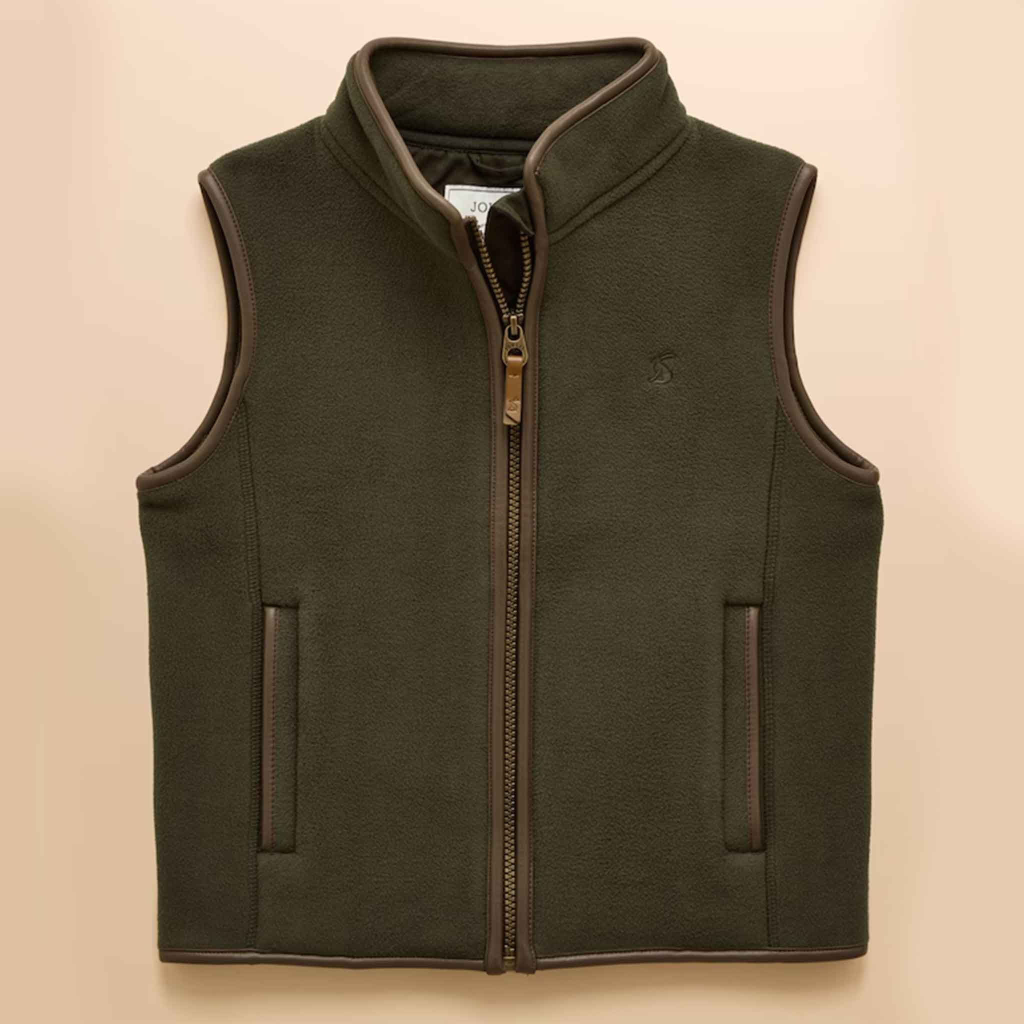Joules Kids' Heritage Dark Green Fleece Gilet