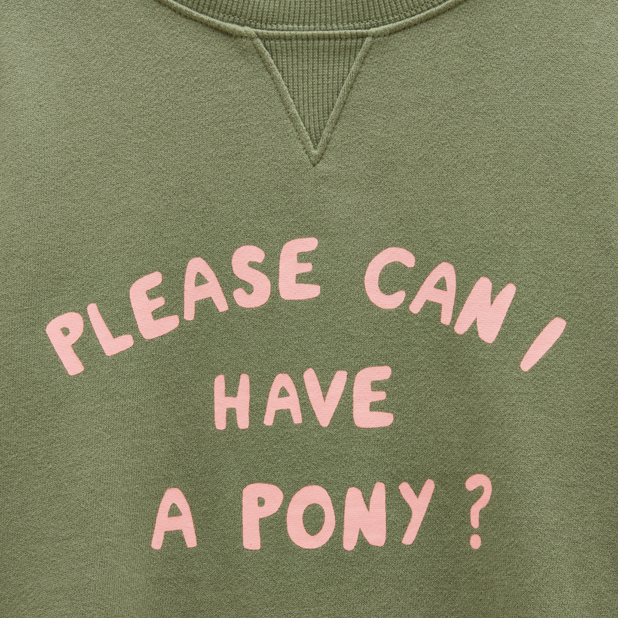 Joules Kids' Sundaze Slogan Crew Neck Sweatshirt Khaki Green