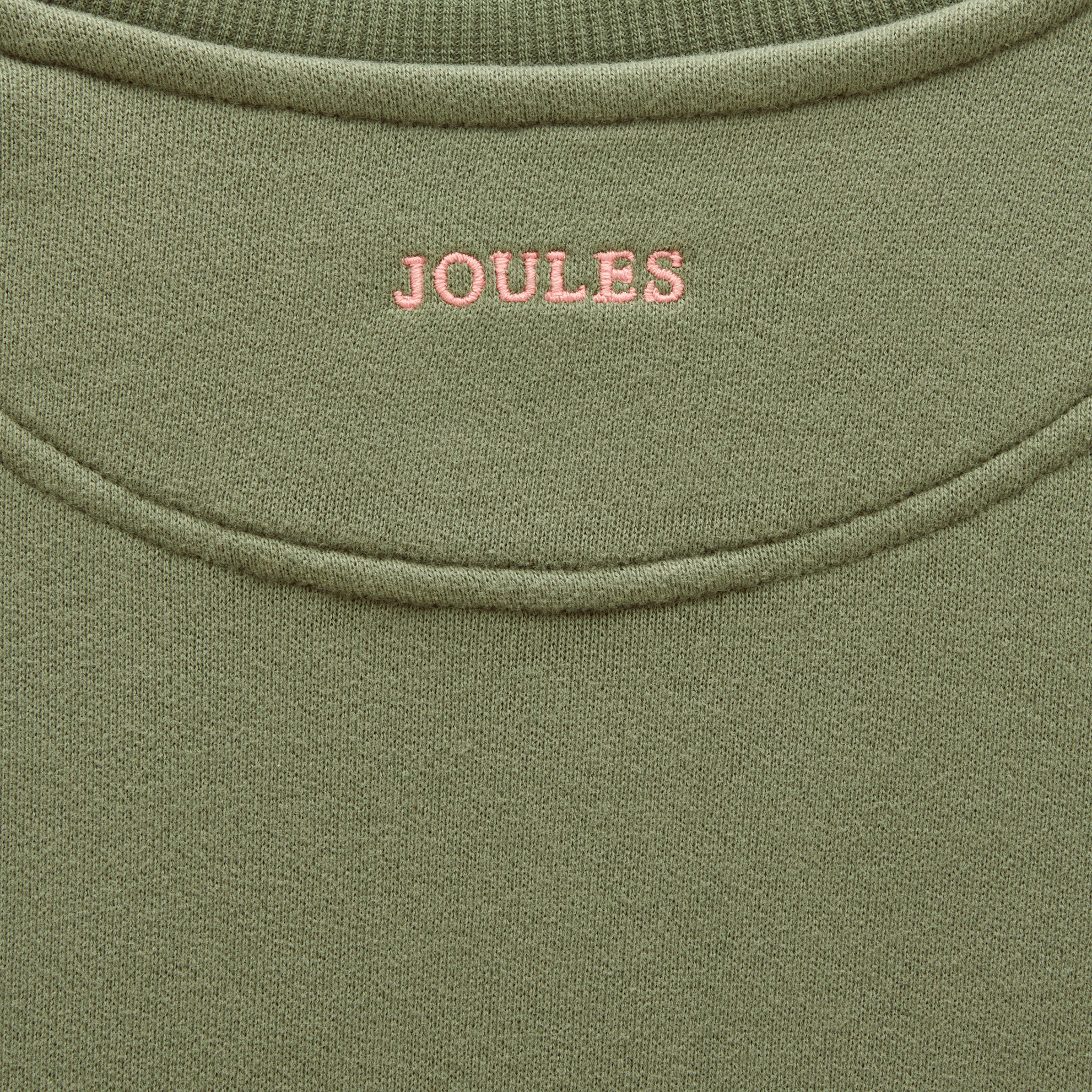 Joules Kids' Sundaze Slogan Crew Neck Sweatshirt Khaki Green