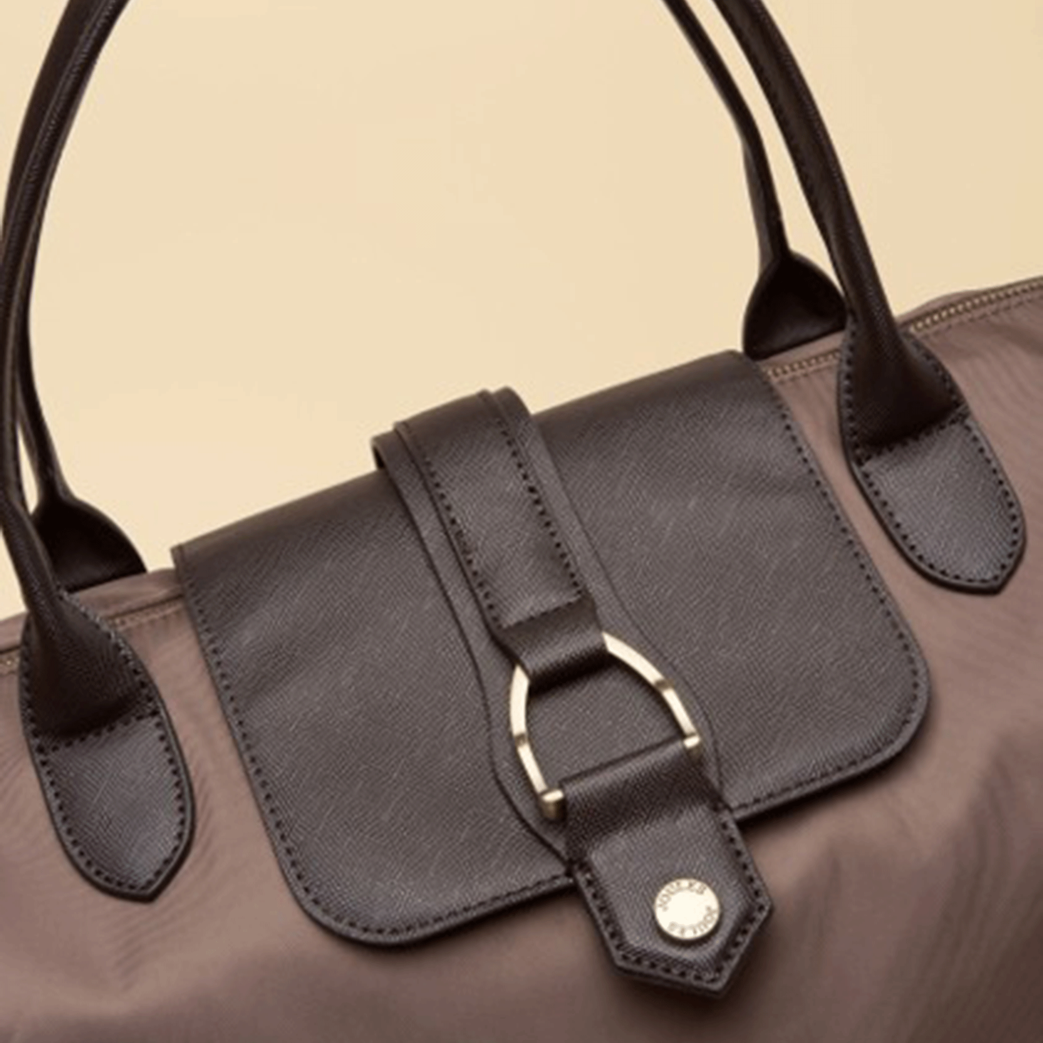 Joules Large Zip Top Weekend Bag Mocha Brown