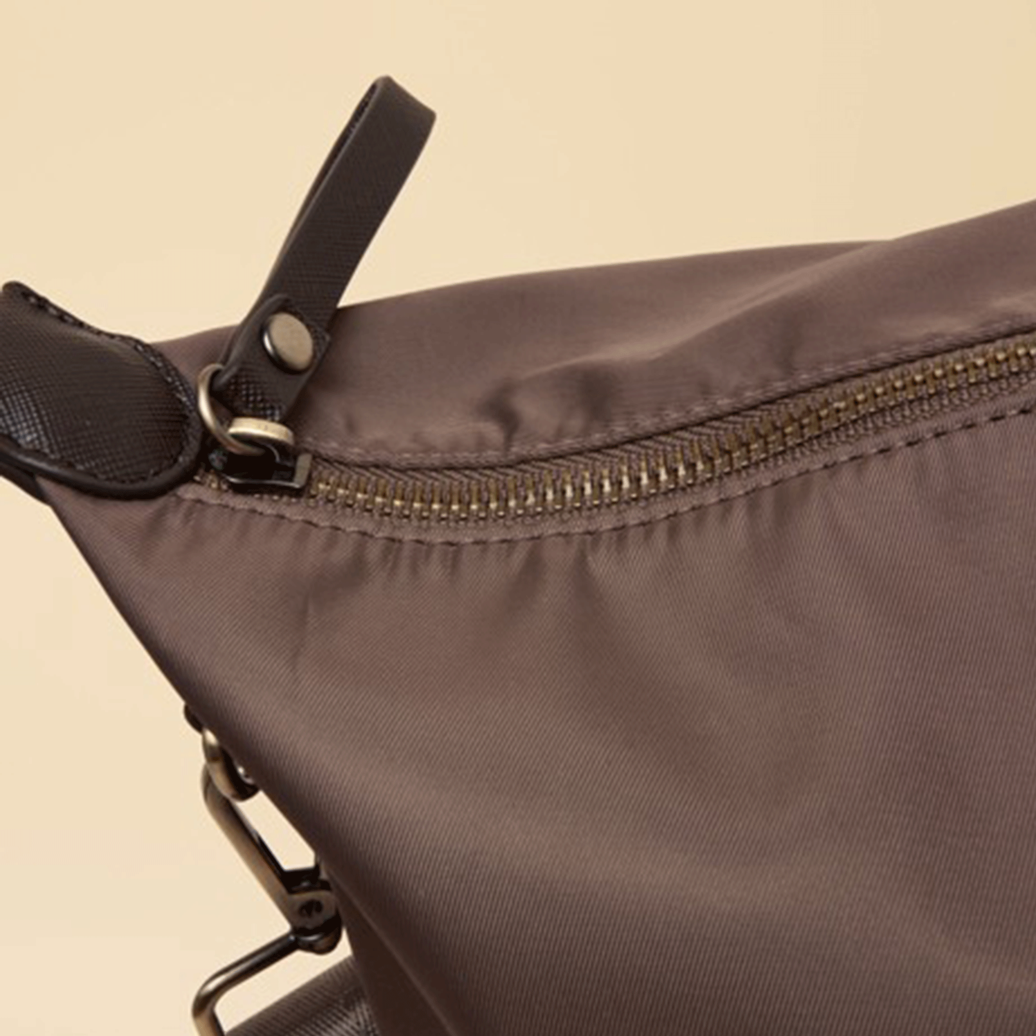 Joules Large Zip Top Weekend Bag Mocha Brown