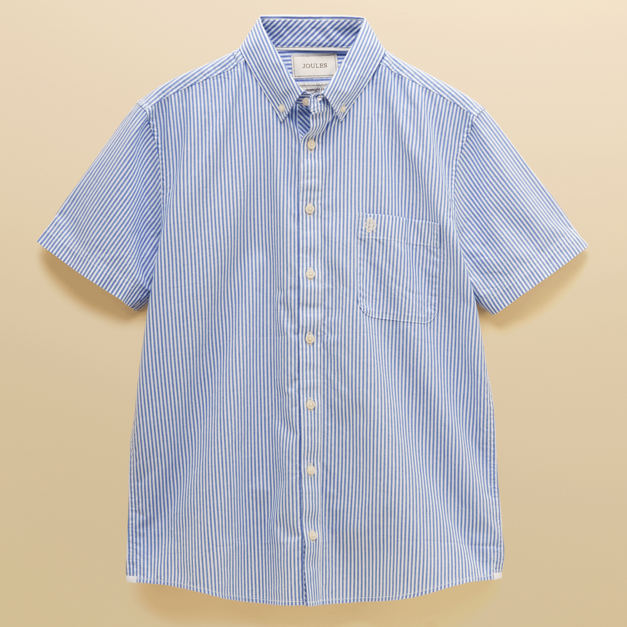 Joules Light Weight Oxford Short Sleeve Shirt Blue Stripe