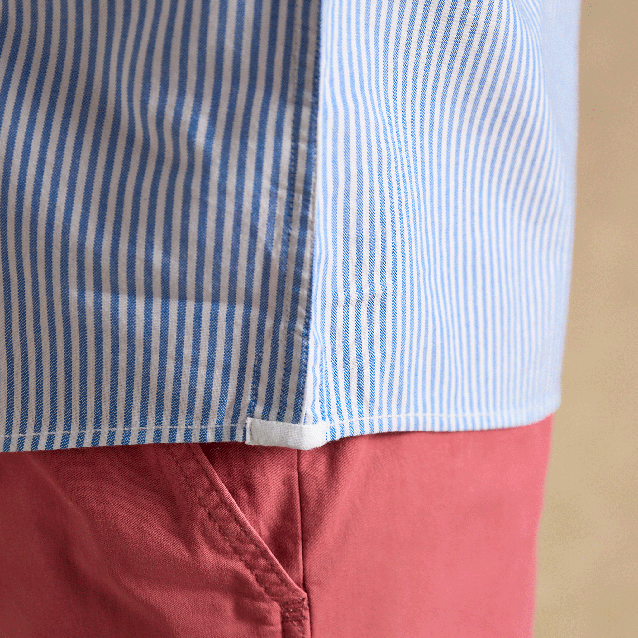 Joules Light Weight Oxford Short Sleeve Shirt Blue Stripe